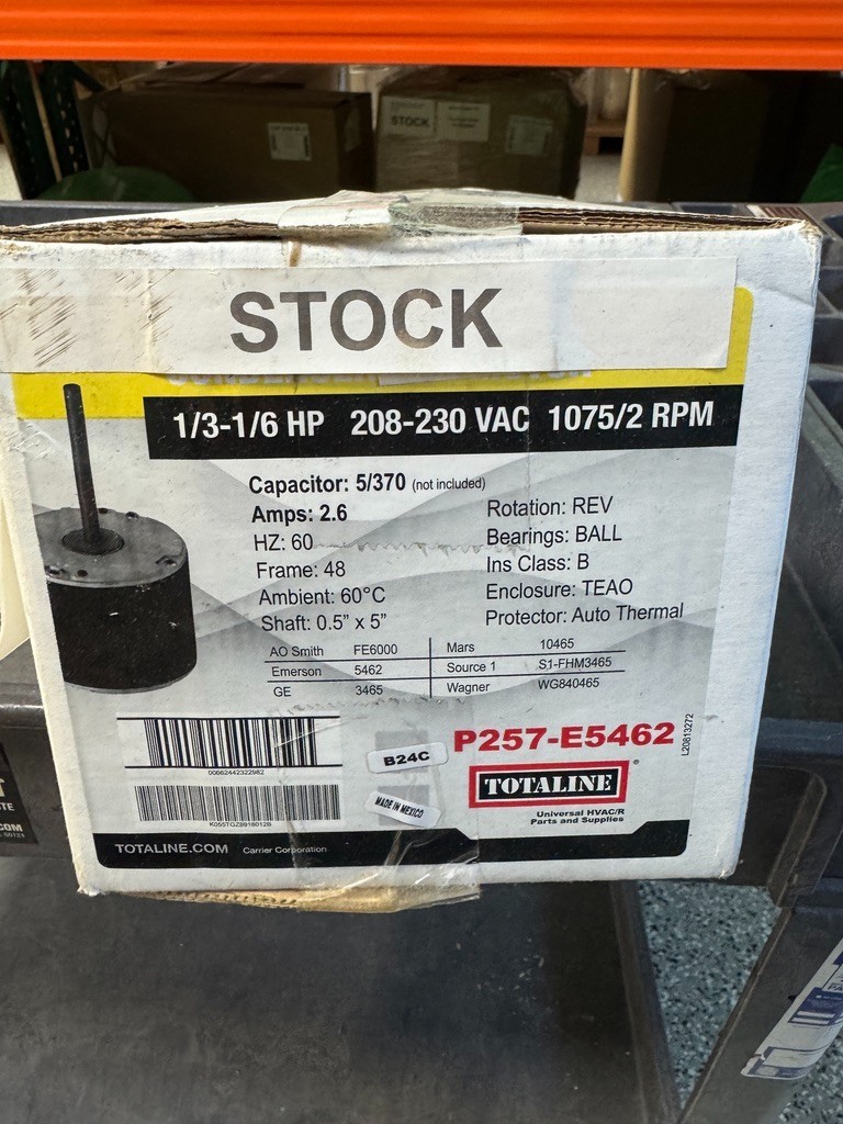 Totaline P257-E5462 Universal Condenser Fan Motor 208/230V