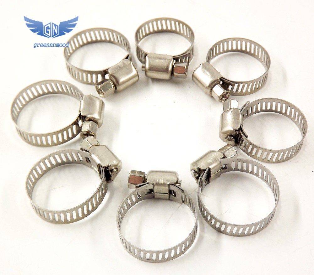 50Pack 3/4″-1″ Stainless Steel Adjustable Drive Hose Clamps Fuel Line Worm Clips