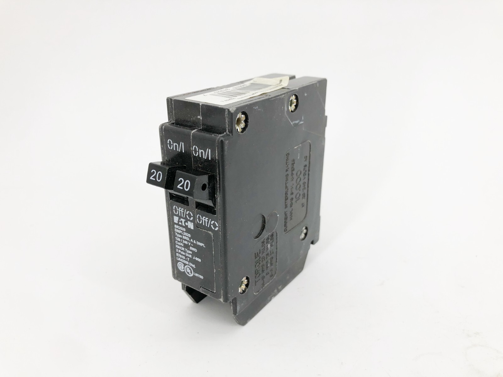 New Eaton BR2020 Tandem Circuit Breaker 20A 120/240V 2-Pole Type BRD DNPL2020