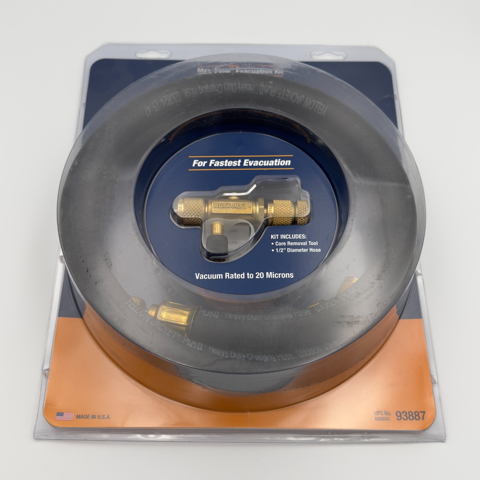 Yellow Jacket 93887 MaxFlow Evacuation Hose Kit 3/8″ x 1/4″ 45° NEW