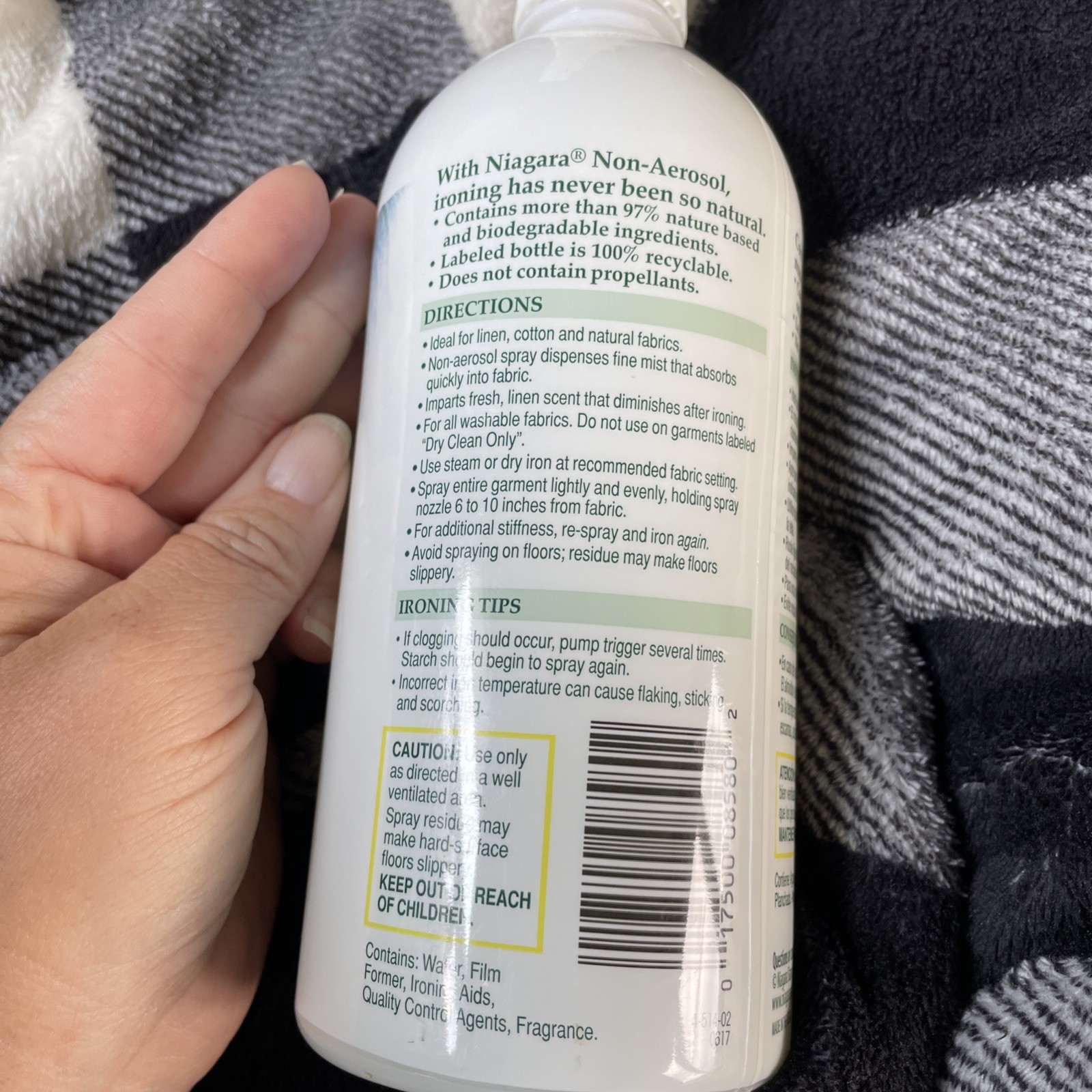 Niagara Spray Starch 22 Oz Trigger Pump Liquid Starch