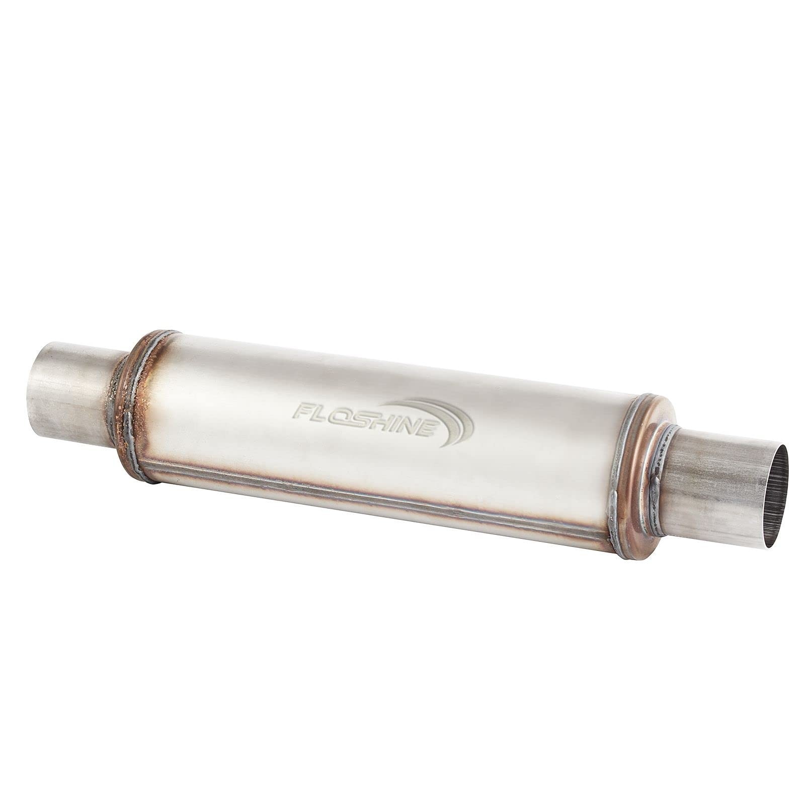 Exhaust Muffler Universal Stainless Steel Straight Through Design,Resonator S…