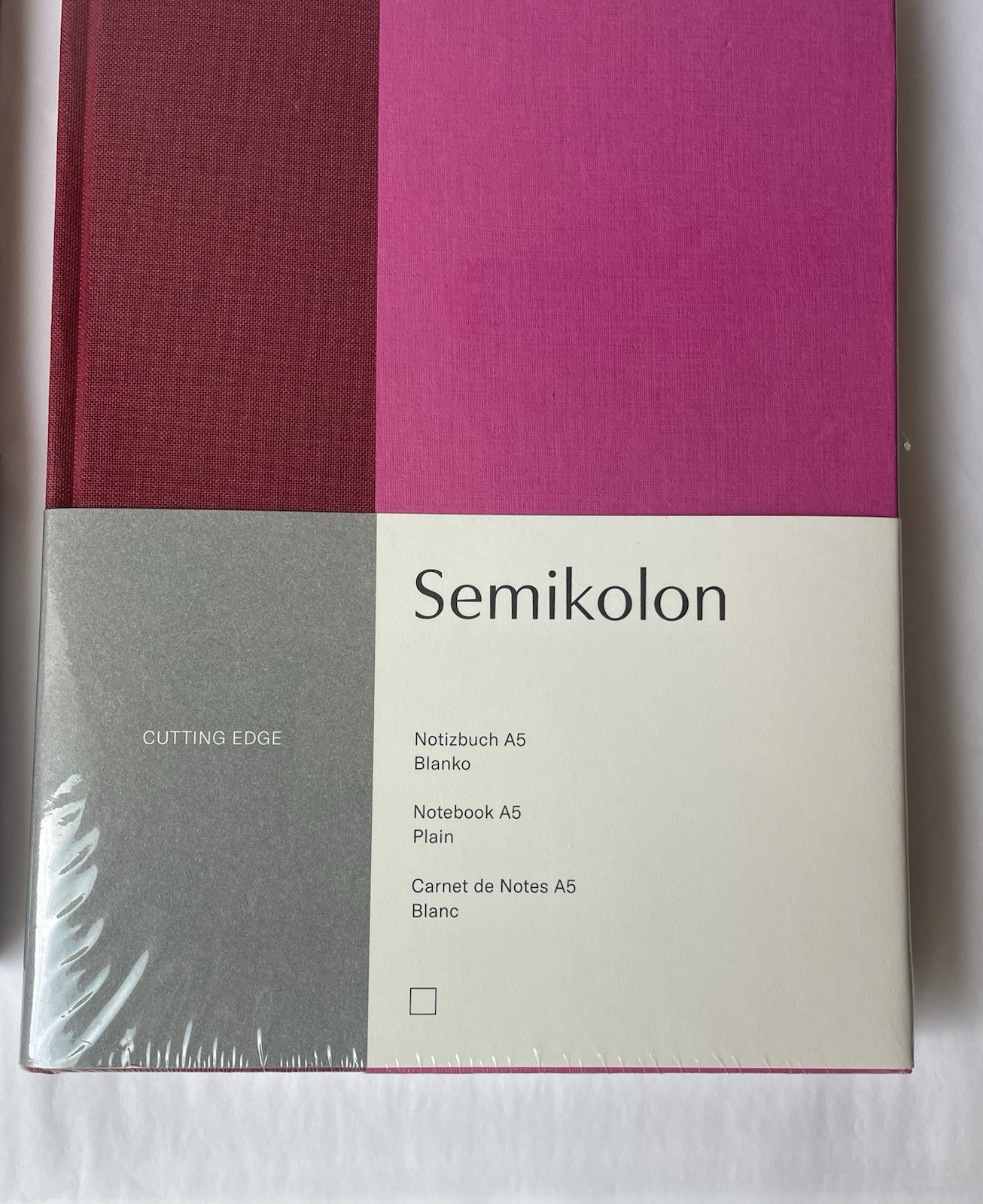 NEW Set of 2 BLANK Journal/Notebooks by Semikolon Fuschia/Raspberry Sealed