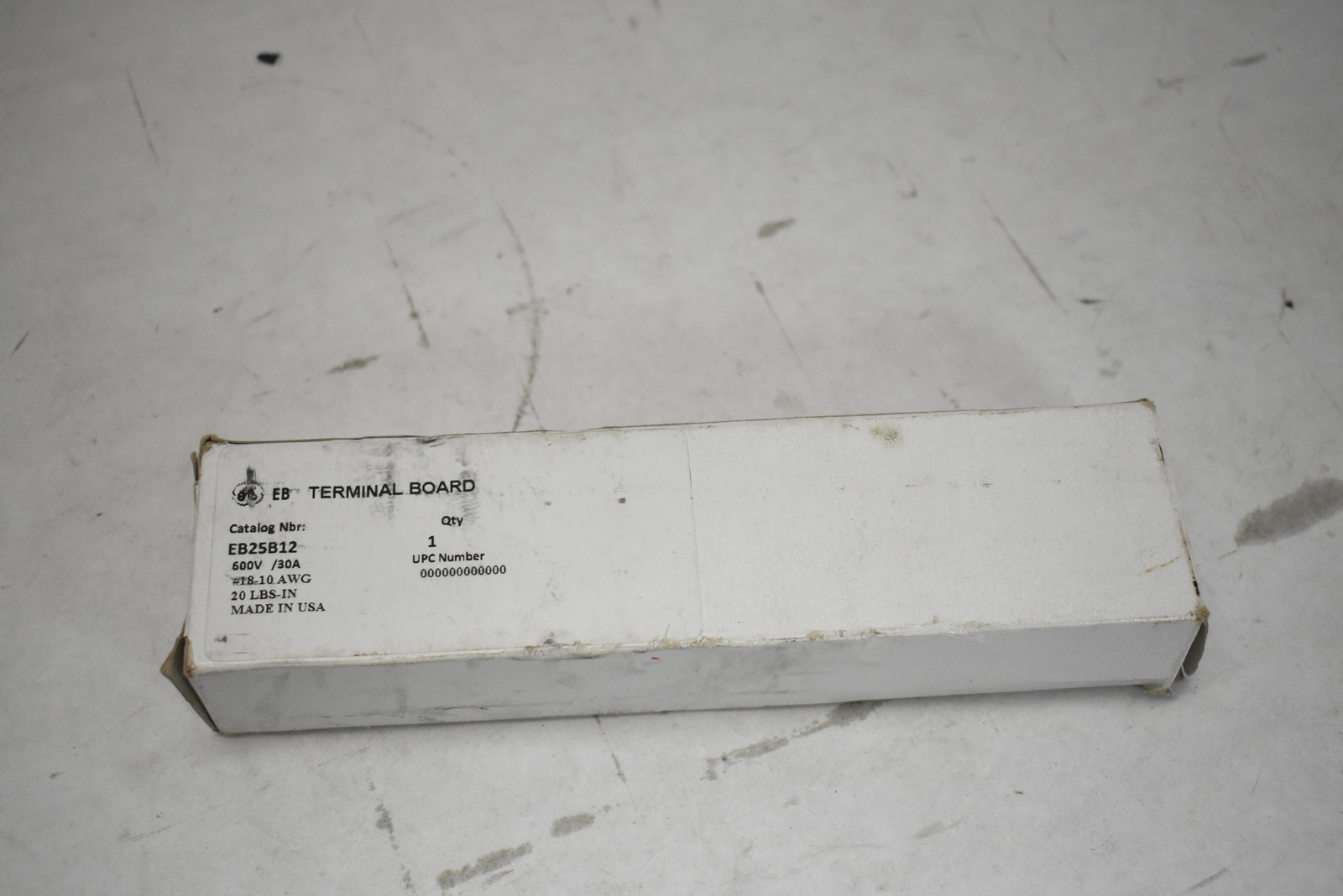 GE EB25B12 Terminal Board 600V 30A 18-10 AWG 20 LBS-IN USA Electrical