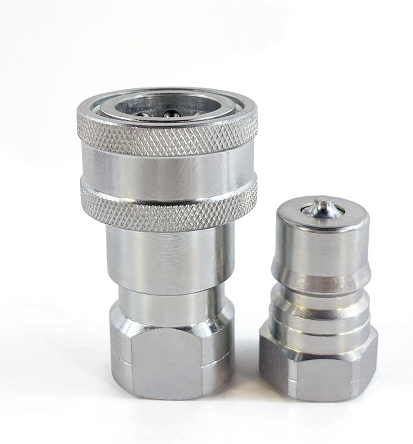 New In Box! 1/2″ NPT Thread ISO7241-B Hydraulic Quick Couplers w. Dust Caps