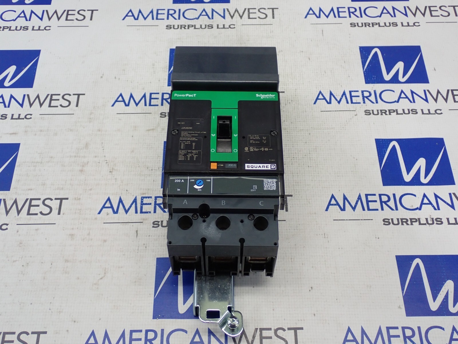 Square D JJA36200 200 Amp 3 Pole 600V I-Line Power-Pact Circuit Breaker New