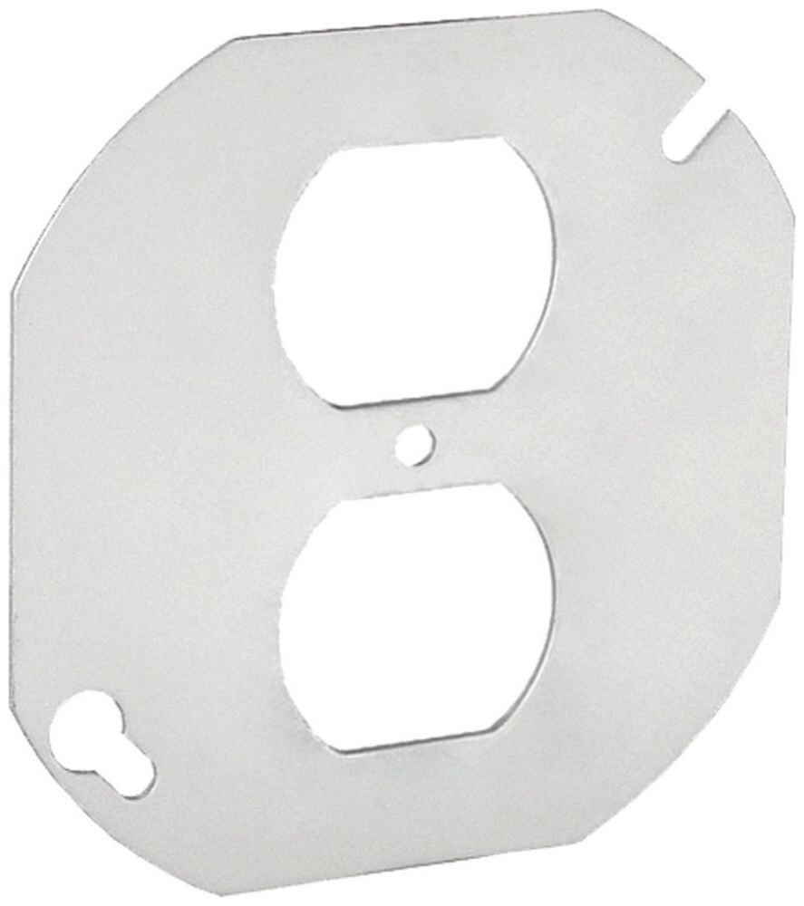 Southwire 54C40, Duplex, Flat, Octagon, Electrical Outlet Box Cover, 1 pc