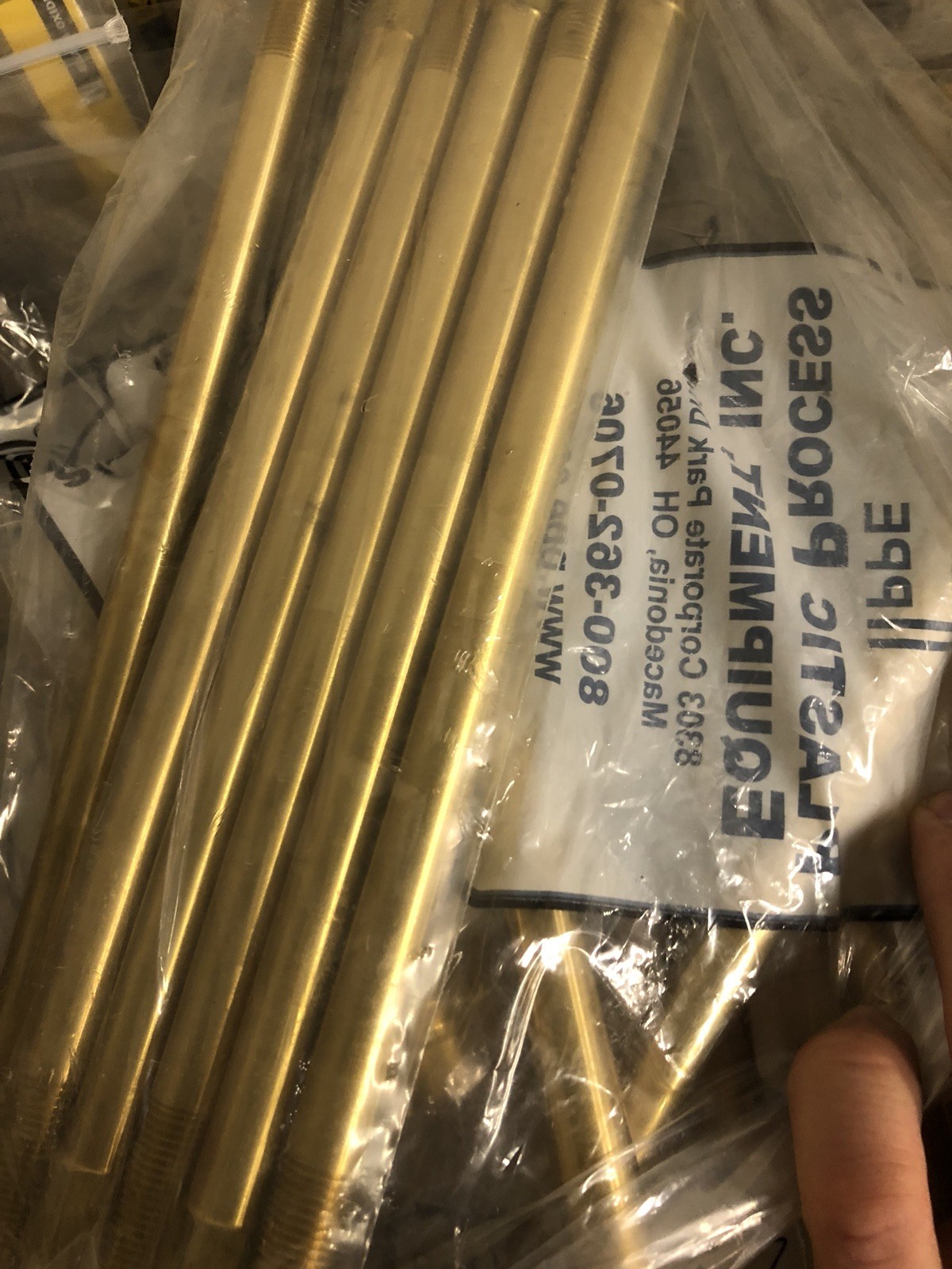 QTY 70 BRASS EXTENSION PLUG 352 X 4 4″ Mixed Sizes Plastic Process Equipment