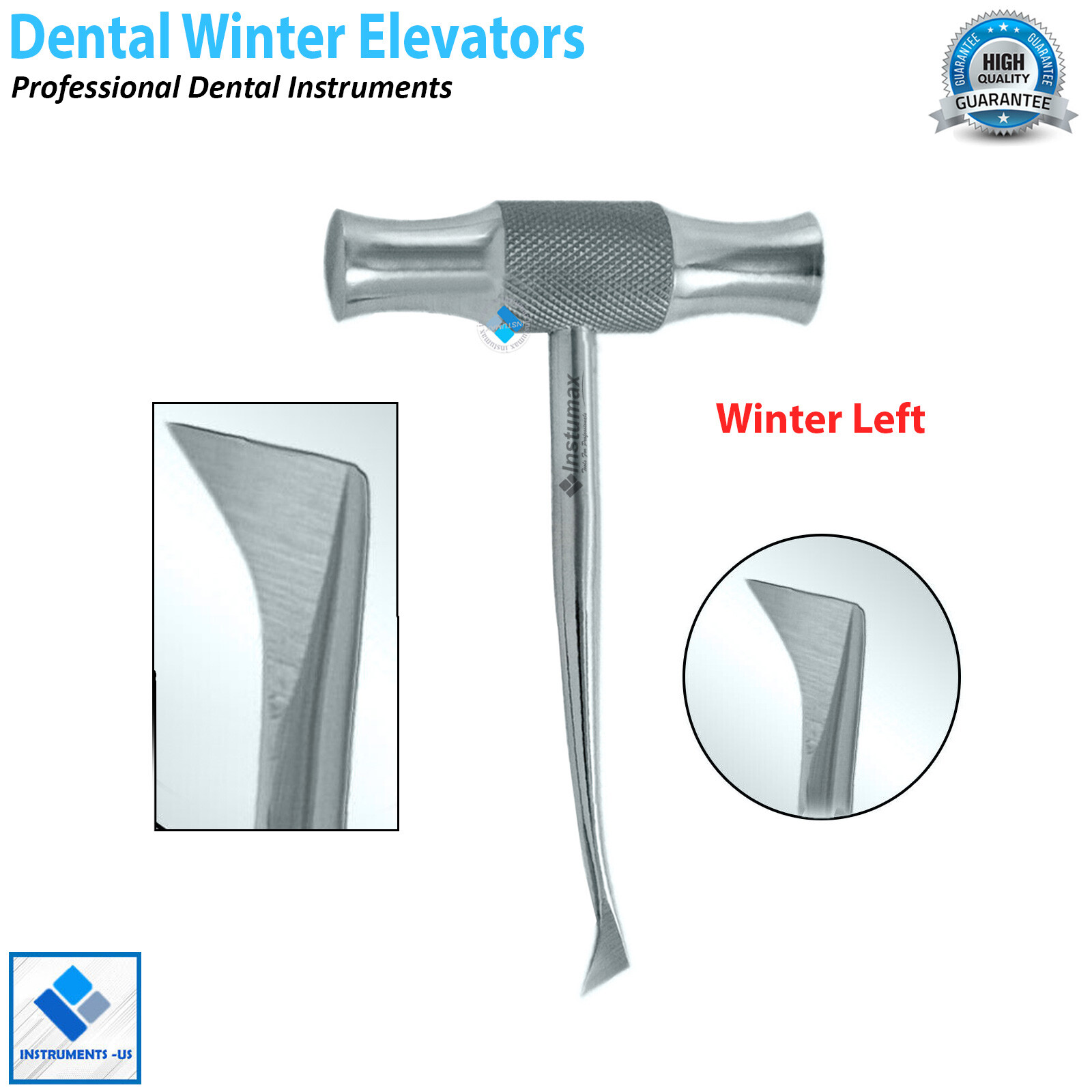 Dental Winter Root Elevators Oral Surgery Roots Tooth Extractors Left Right Set