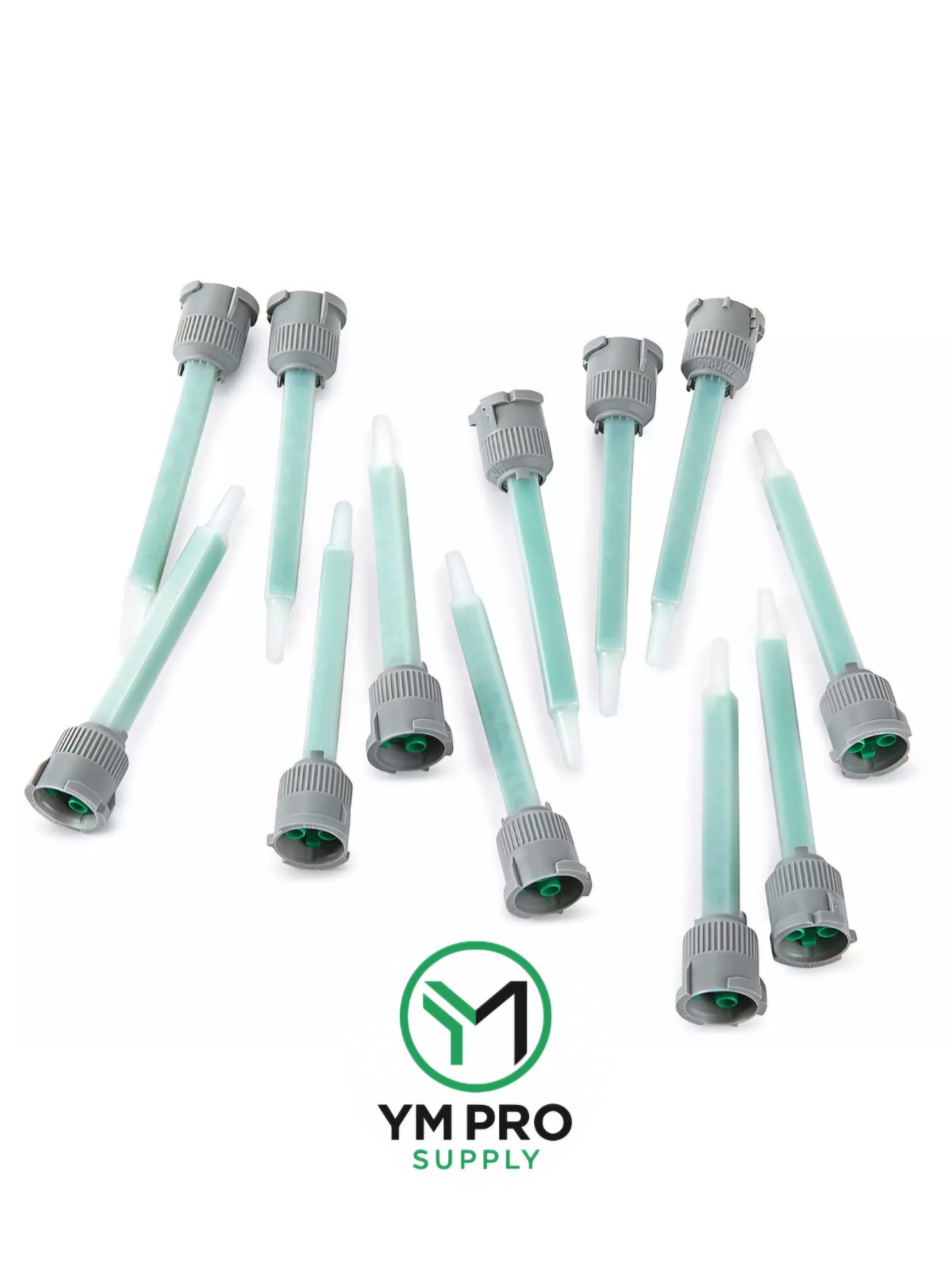 (12-PACK) 3M Scotch-Weld Epoxy Mixing Nozzle, Square Green, 48.5ml & 50ml
