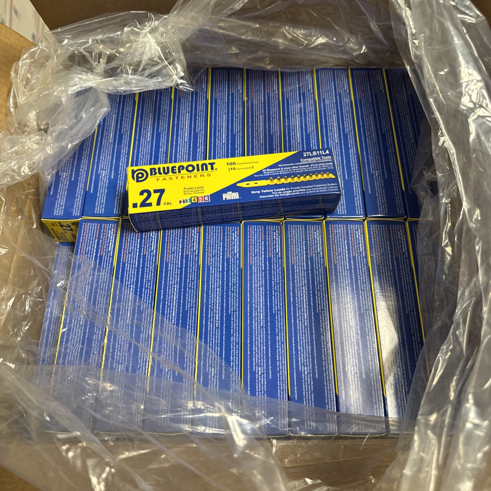 100-10 Pack Bluepoint 27LS11L4 .27 Caliber Level 4 YELLOW Strip Powder Loads