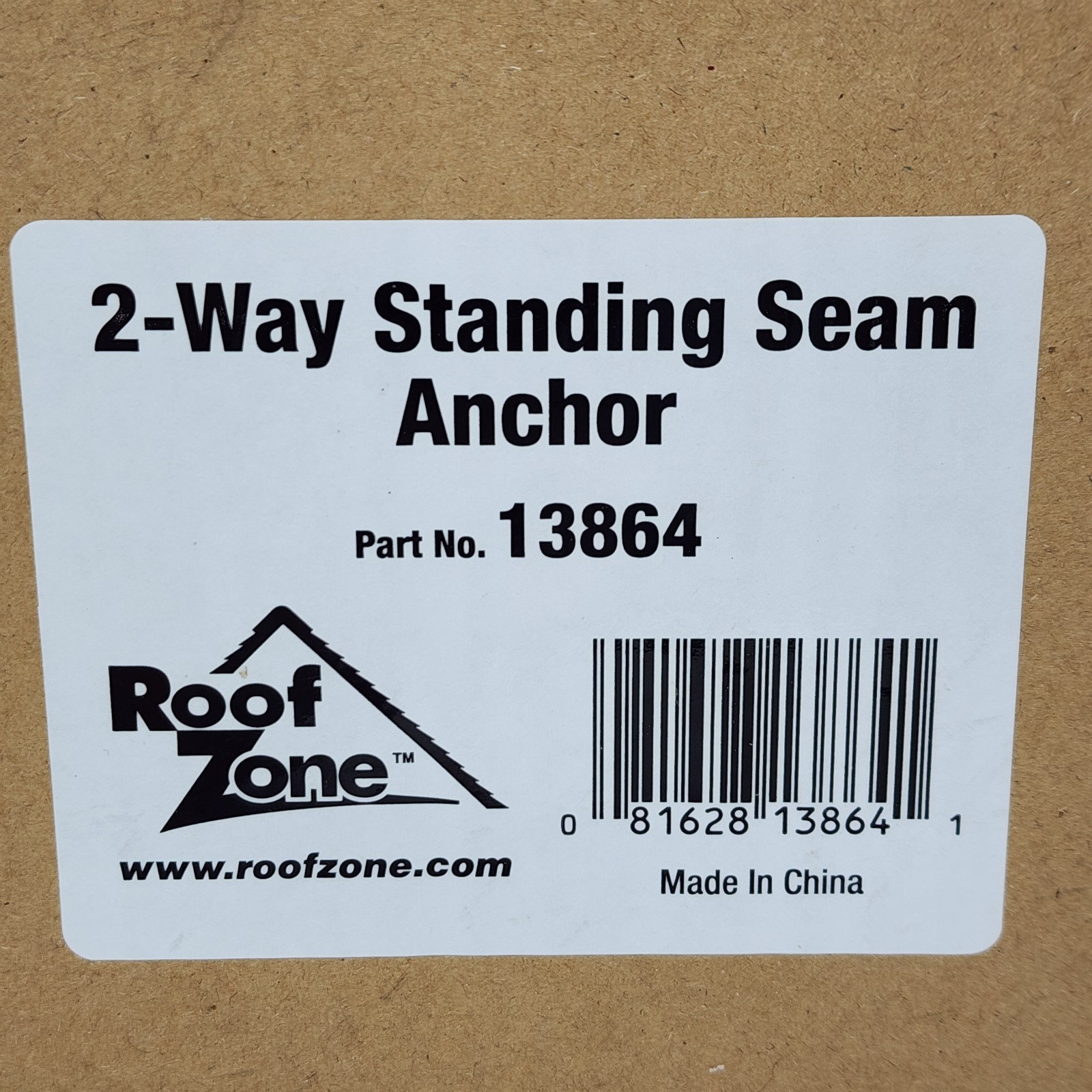 Roof Zone 2-Way Standing Seam Roof Anchor Clamp Tie Down 13864, 5000 lb Capacity