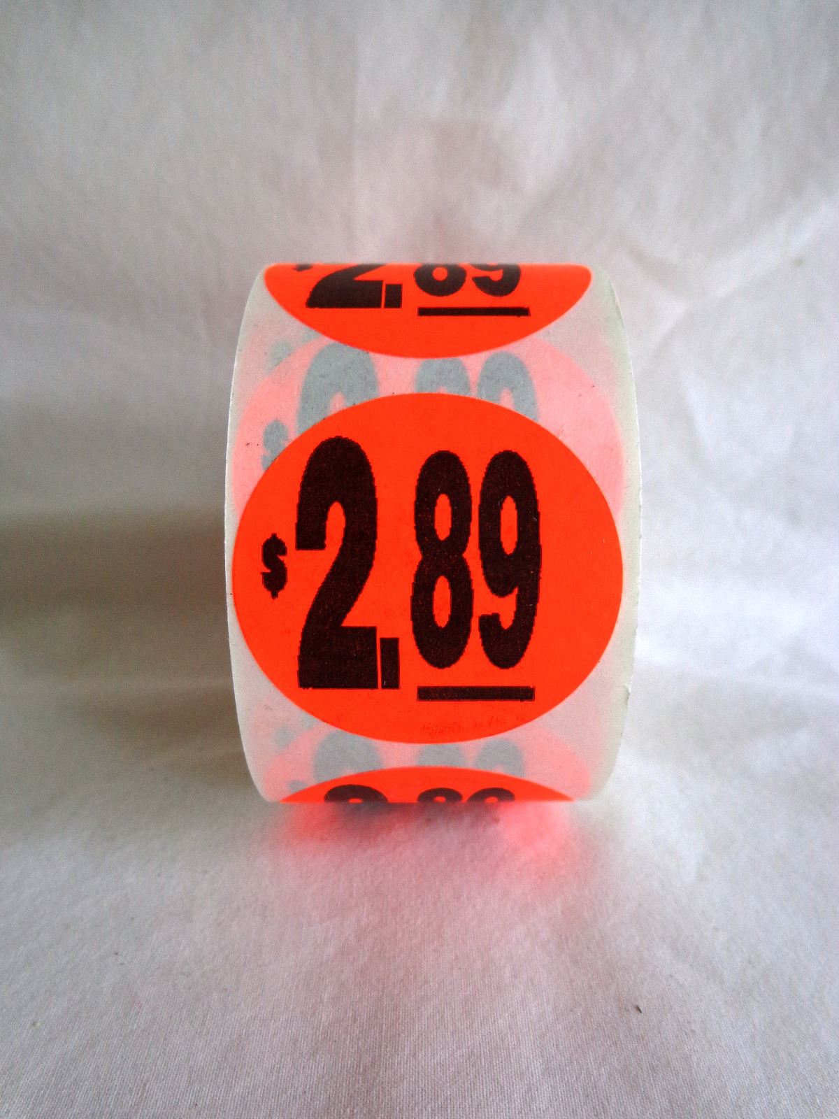 Round Bright Red $2.89 Price Point Retail Labels 1000 Stickers 2-500ct Rolls 1.5