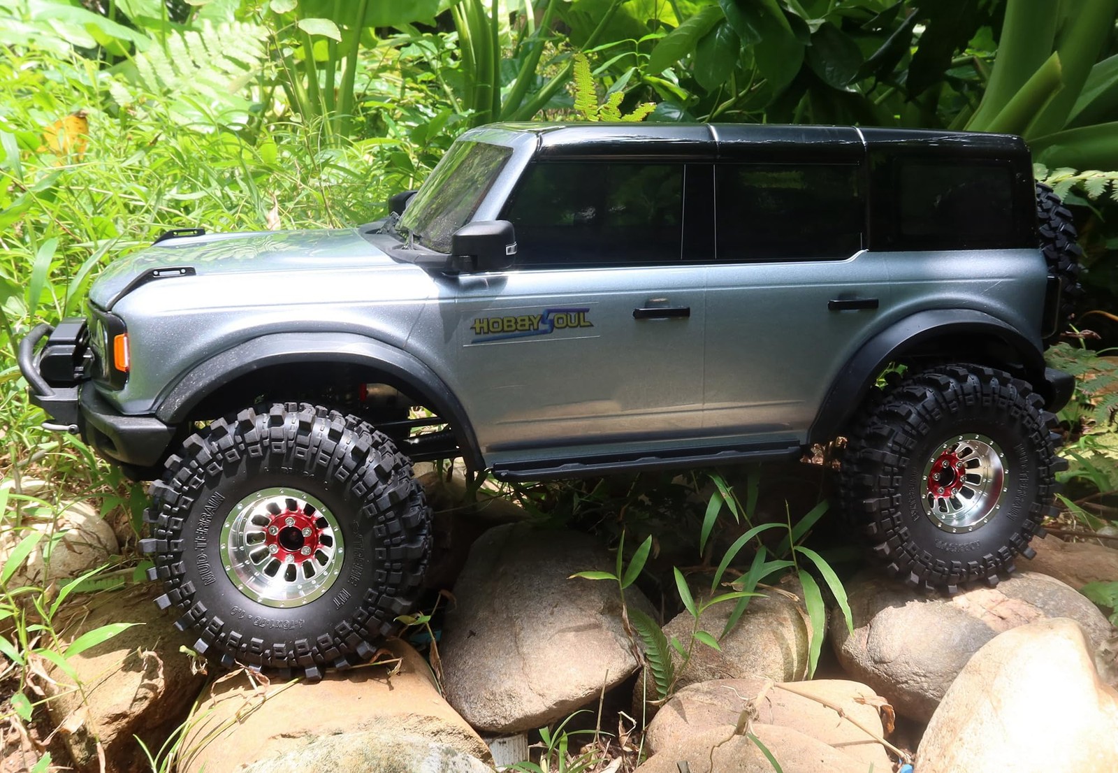 Hobbysoul 4Pcs Rc 1.9 Mud-Terrain Tires Height 121Mm/4.75Inch Tyres For 1/10