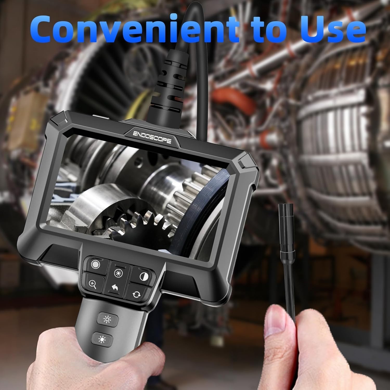 Advanced Endoscope Camera with 180° Rotation, Ideal for Mechanics & Home Repairs