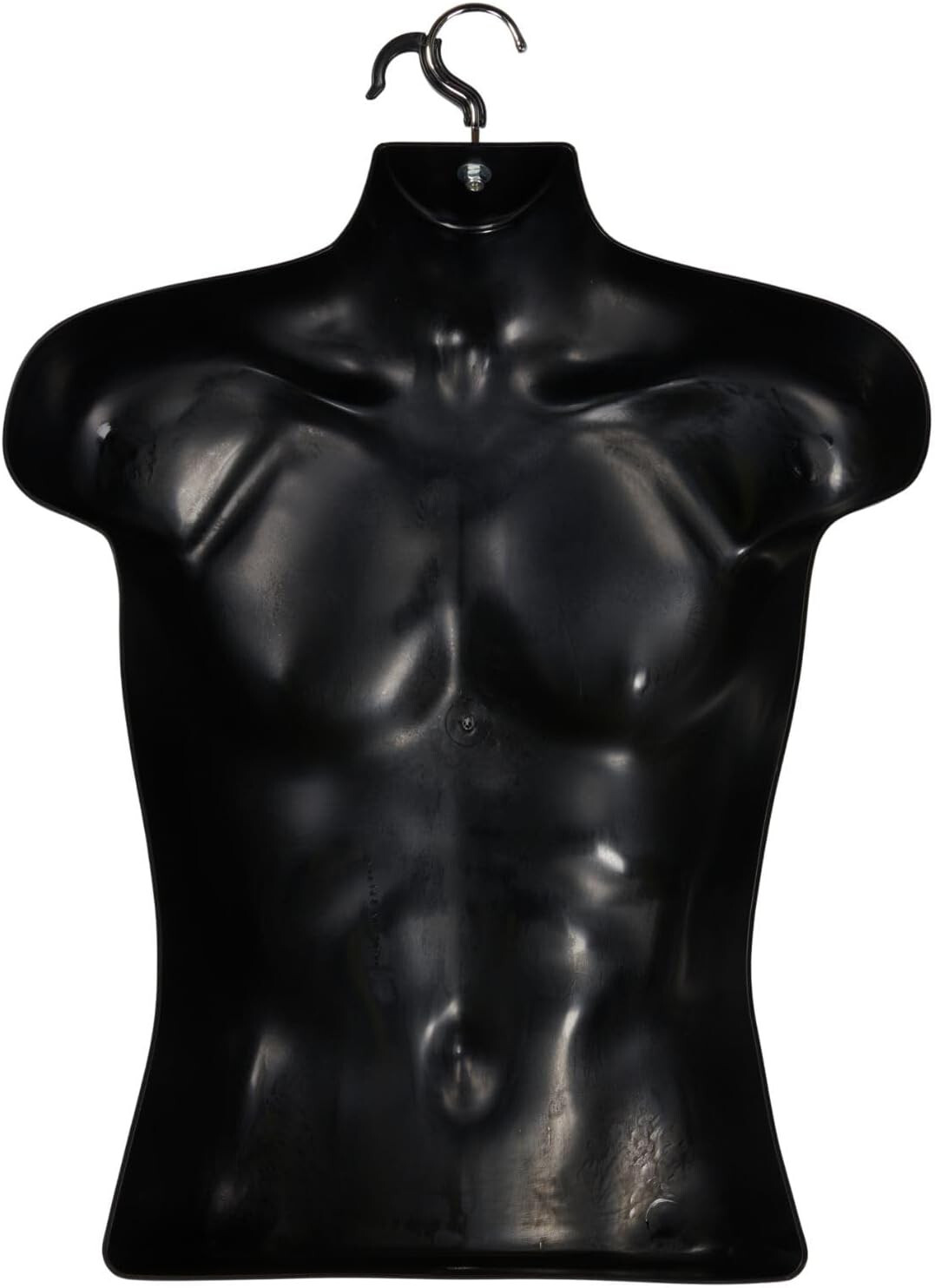 3 Forms Molded Man’s Shirt Torso Frosted Fits S-L Hanging Male Mannequin Black