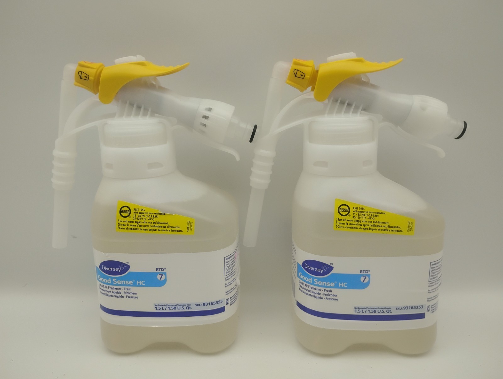 2 Bottles Diversey Good Sense Liquid Odor Counteractant, Fresh, 1.5L RTD
