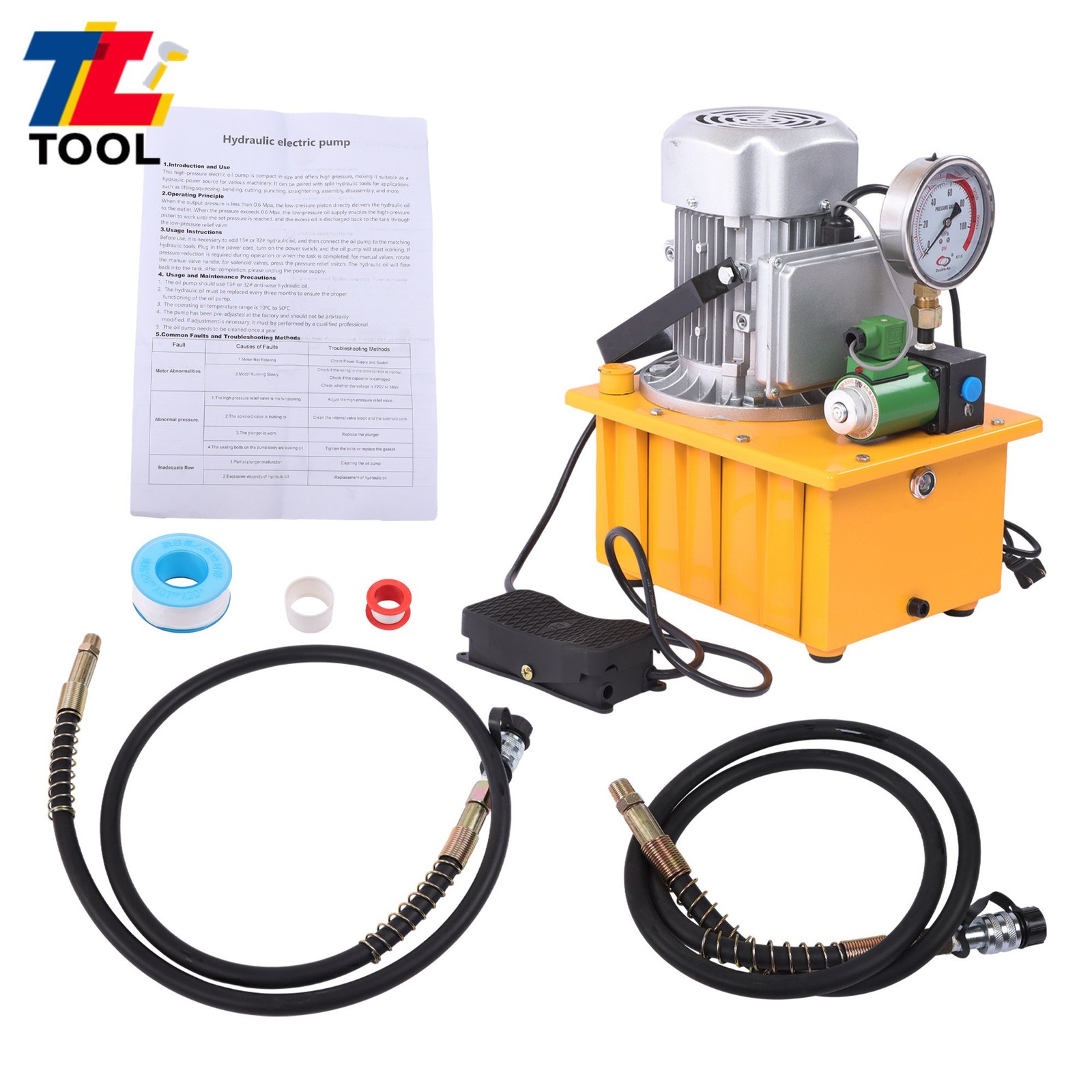 10000PSI 8 L Hydraulic Pump Single Acting 0.7L/min 750W