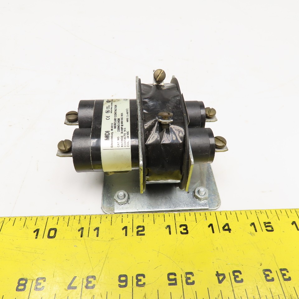 MDI 230NO-24DB 30A 600V N/O Mercury Contactor 24VDC Coil