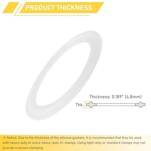 2 Inch Tri Clamp Gasket for 2″ Sanitary Tri-Clamp O-Ring Seal Gaskets 20PCS