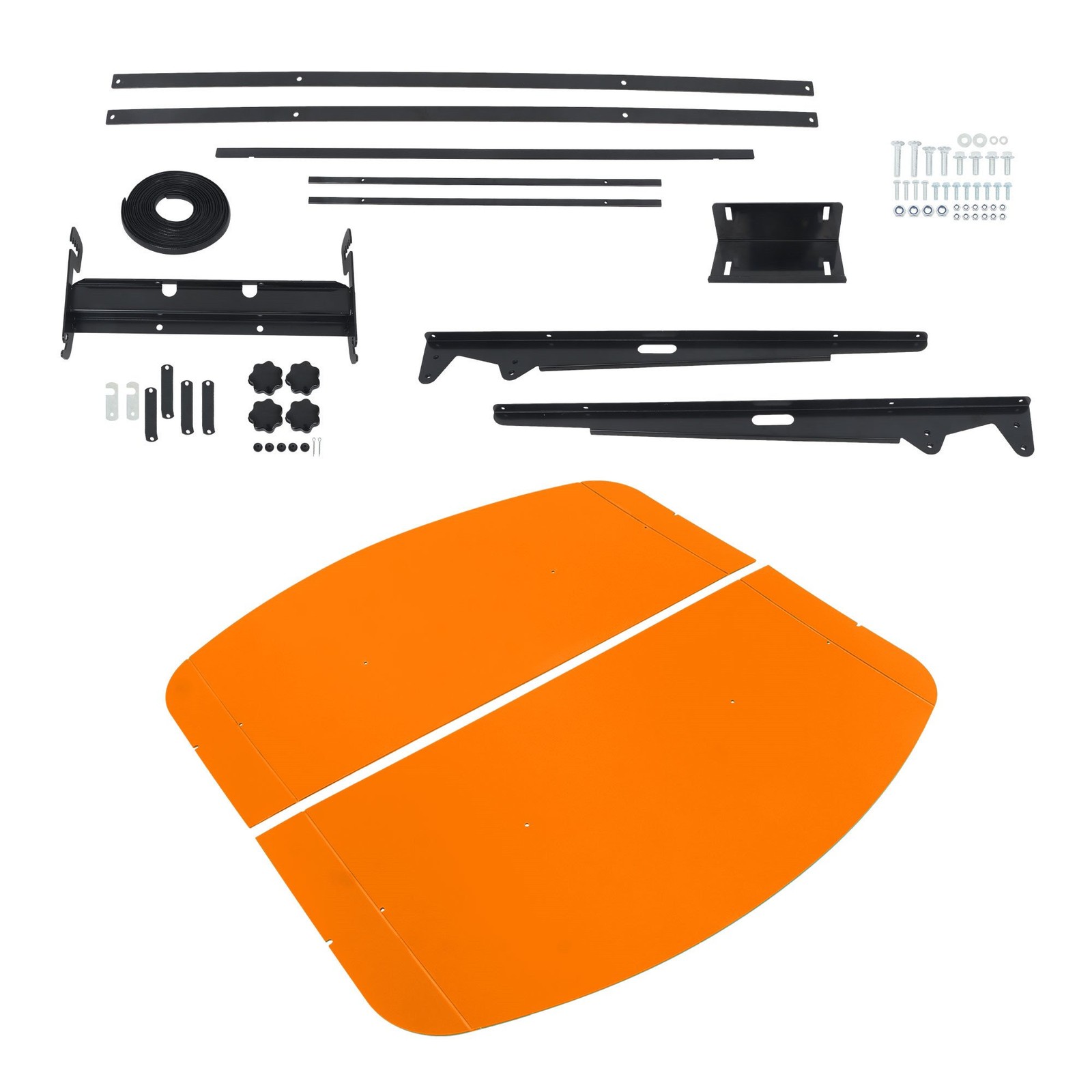 LABLT Orange Tuff Top Tractor Canopy For ROPS 52″×52″ w/ Mounting Accessories