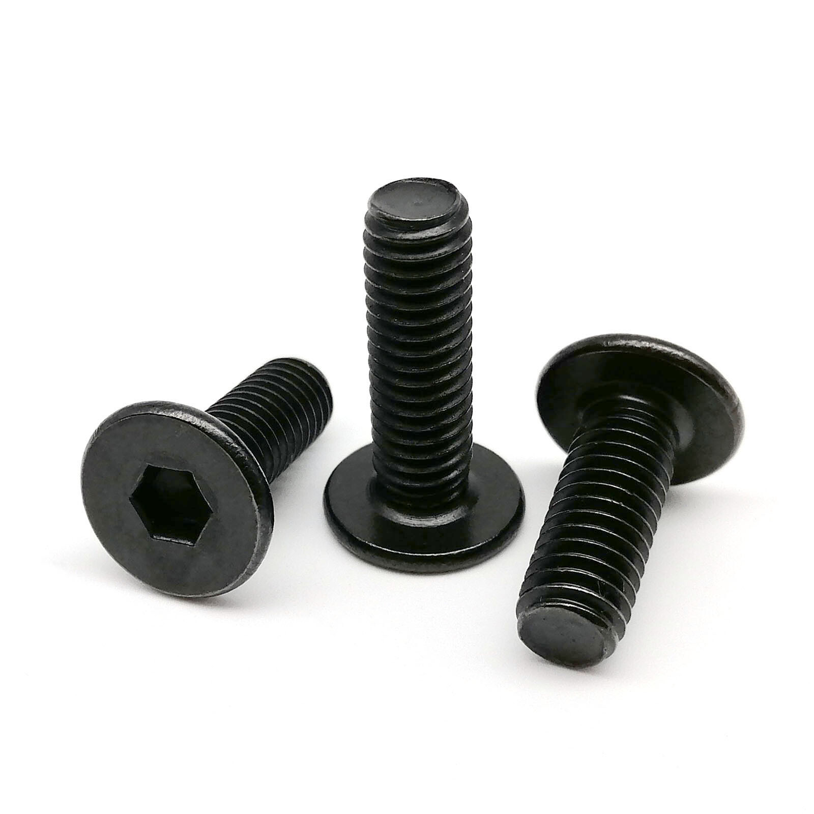 Black Stainless Steel Hexagon Hex Socket Ultra Thin Flat Wafer Head Screw Bolt