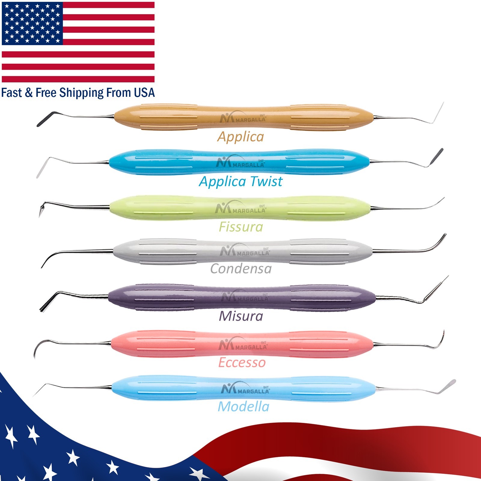 Dental Composite Resin Filling Instrument Spatulas Aesthetic Restoration Kit