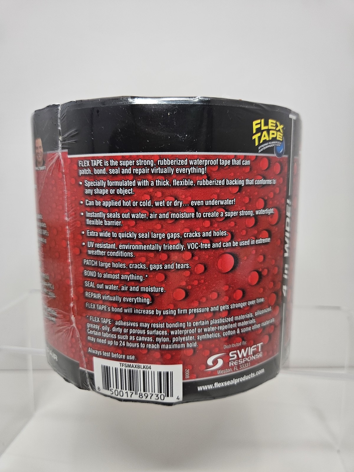 Flex Tape MAX Black Waterproof Repair Tape Size 4″× 25′ New Sealed Fast Shipping