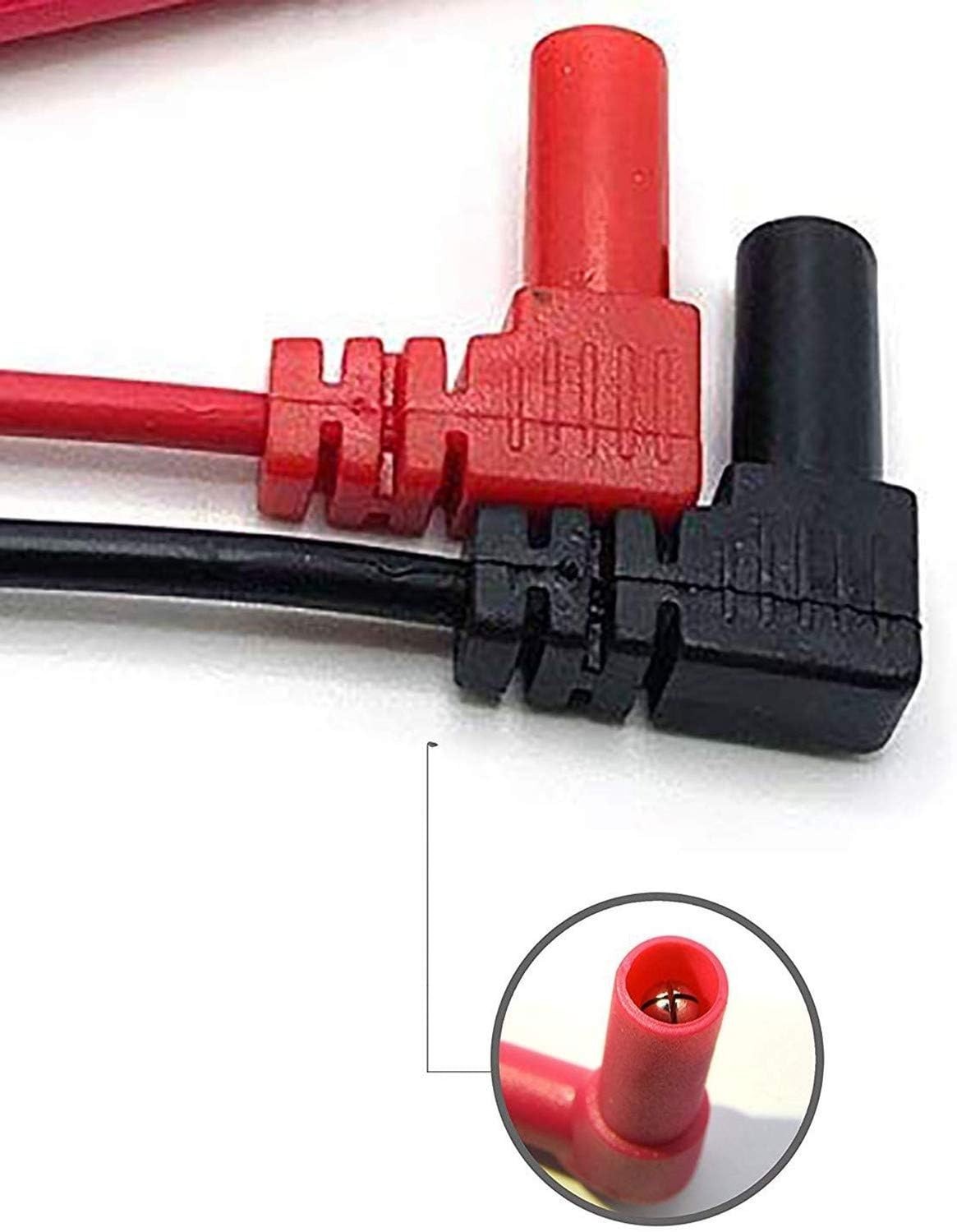 2PCS Replacement Test Lead, Soft Silicone Electrician Test Leads CAT III 1000V &