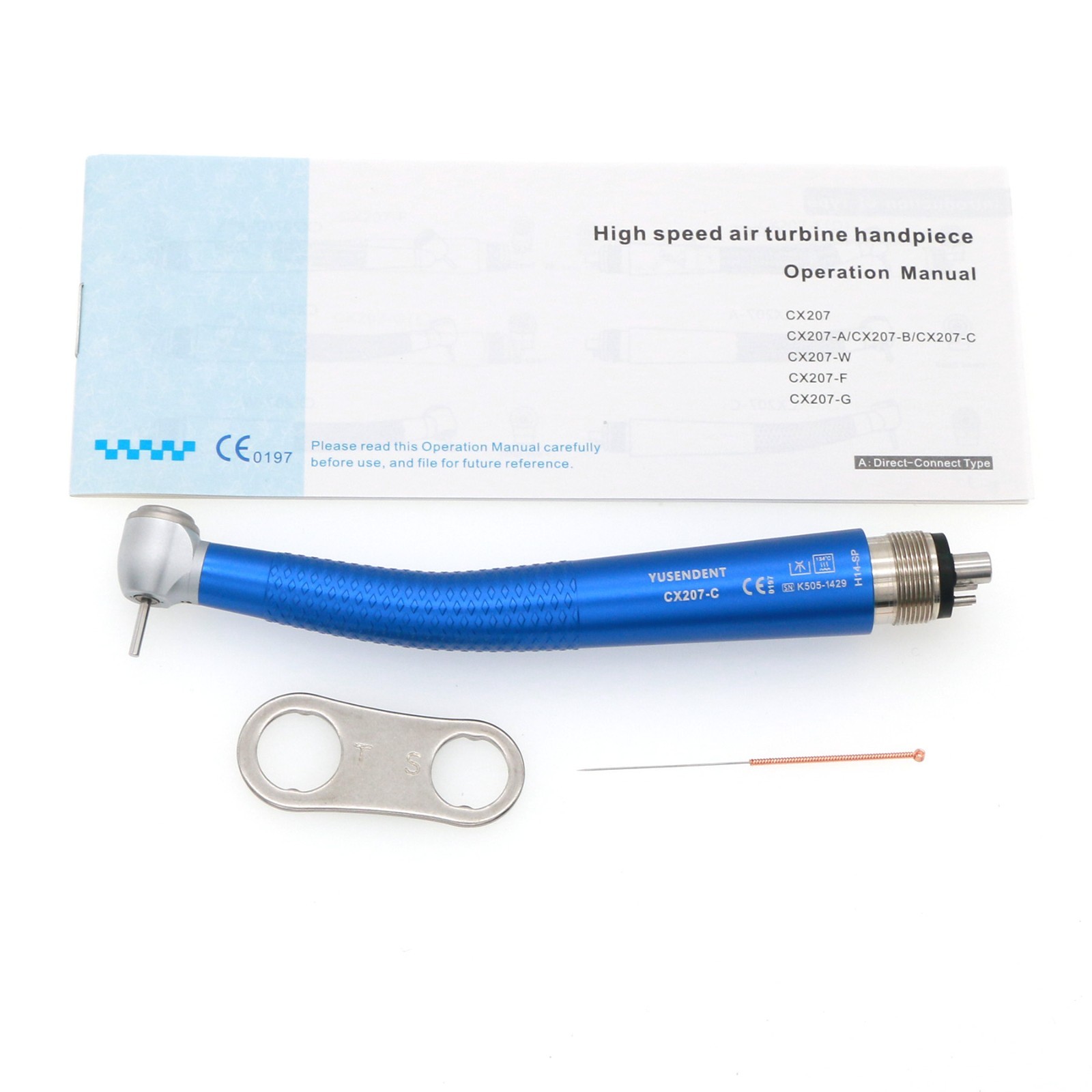 US COXO Dental High Speed Air Turbine Handpiece 4 Holes Anti-retraction CX207-C