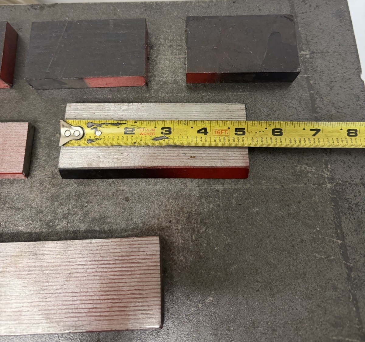 4140 Alloy Steel Bar Lot – Round/Flat/Cutoff Pieces – 7 Pieces – 10.15 LBS