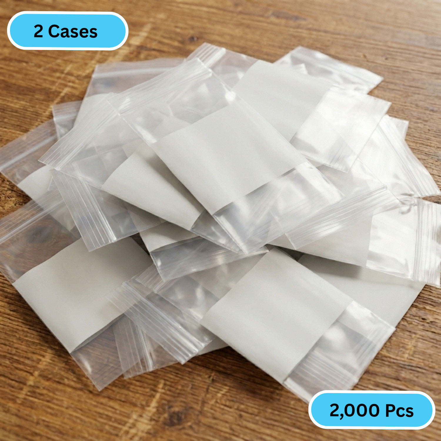 4″x 6″ Reclosable Bag 4 Mil Writeable White Block Water-Resistant 2000 Packs