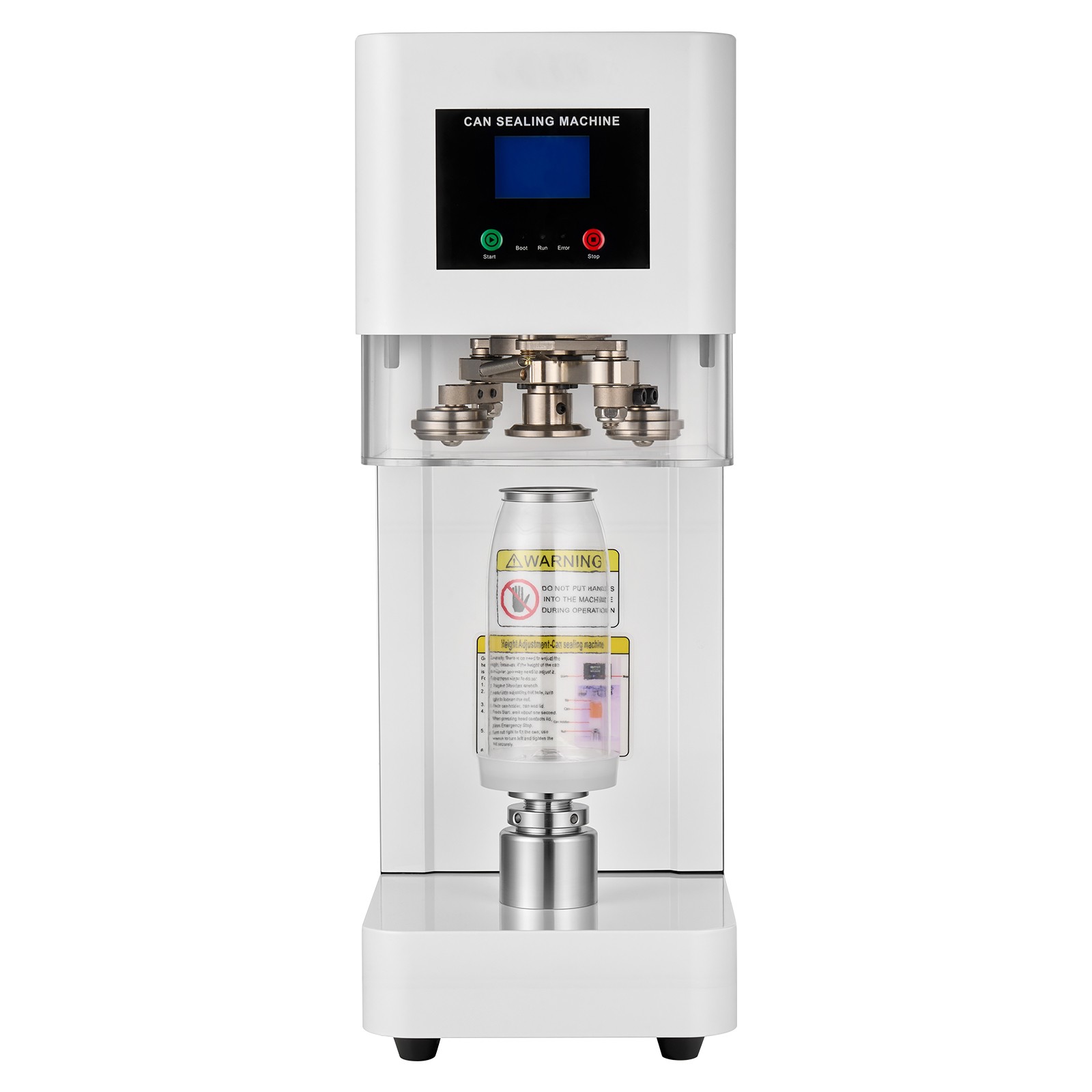 Uimoso Automatic Can Sealing Machine for Soda and Coffee Shops – White