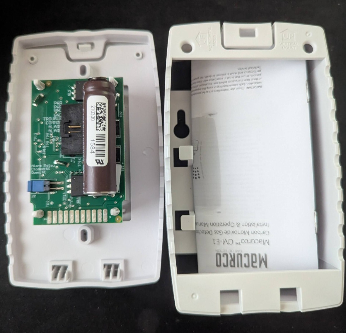 Macurco CM-E1 Carbon Monoxide Detector Gas detection for alarm control panels