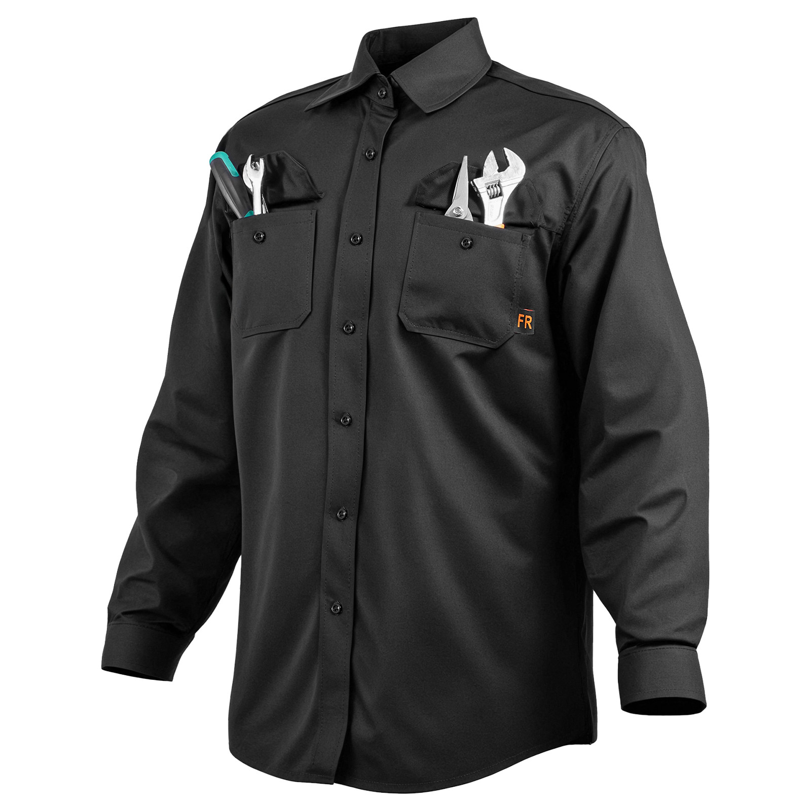 Flame-Resistant Welding Jacket L-Sized 7oz FR Cotton Welding Safety