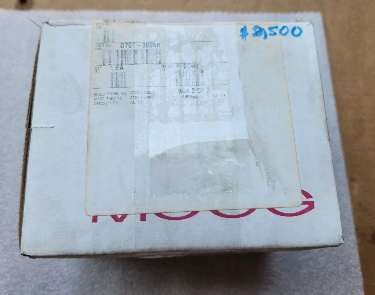 MOOG G761-3005B SERVO VALVE , NEW WITH TEST REPORT
