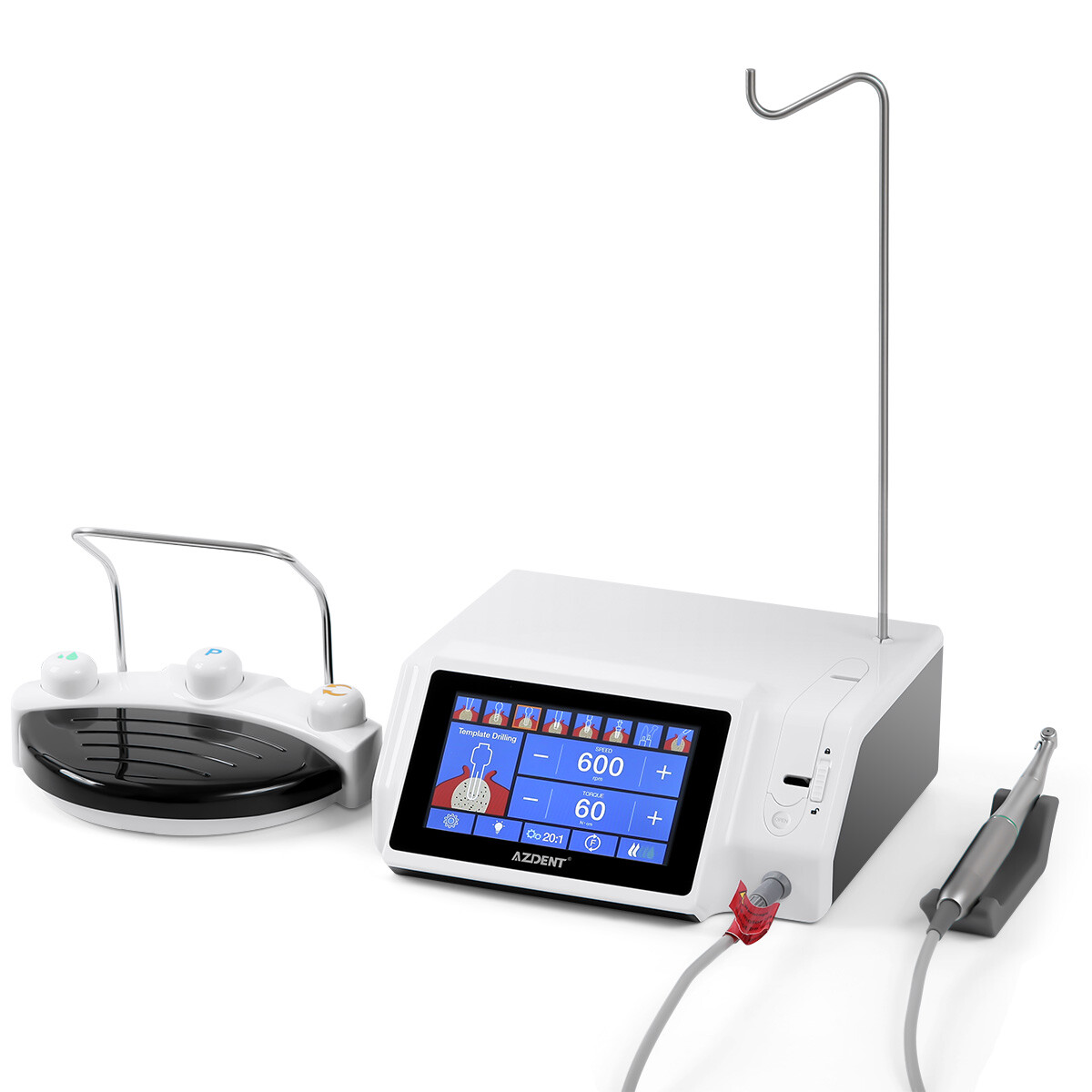 Dental Implant Motor System Brushless 20:1 Surgical Handpiece Contra Angle 120W