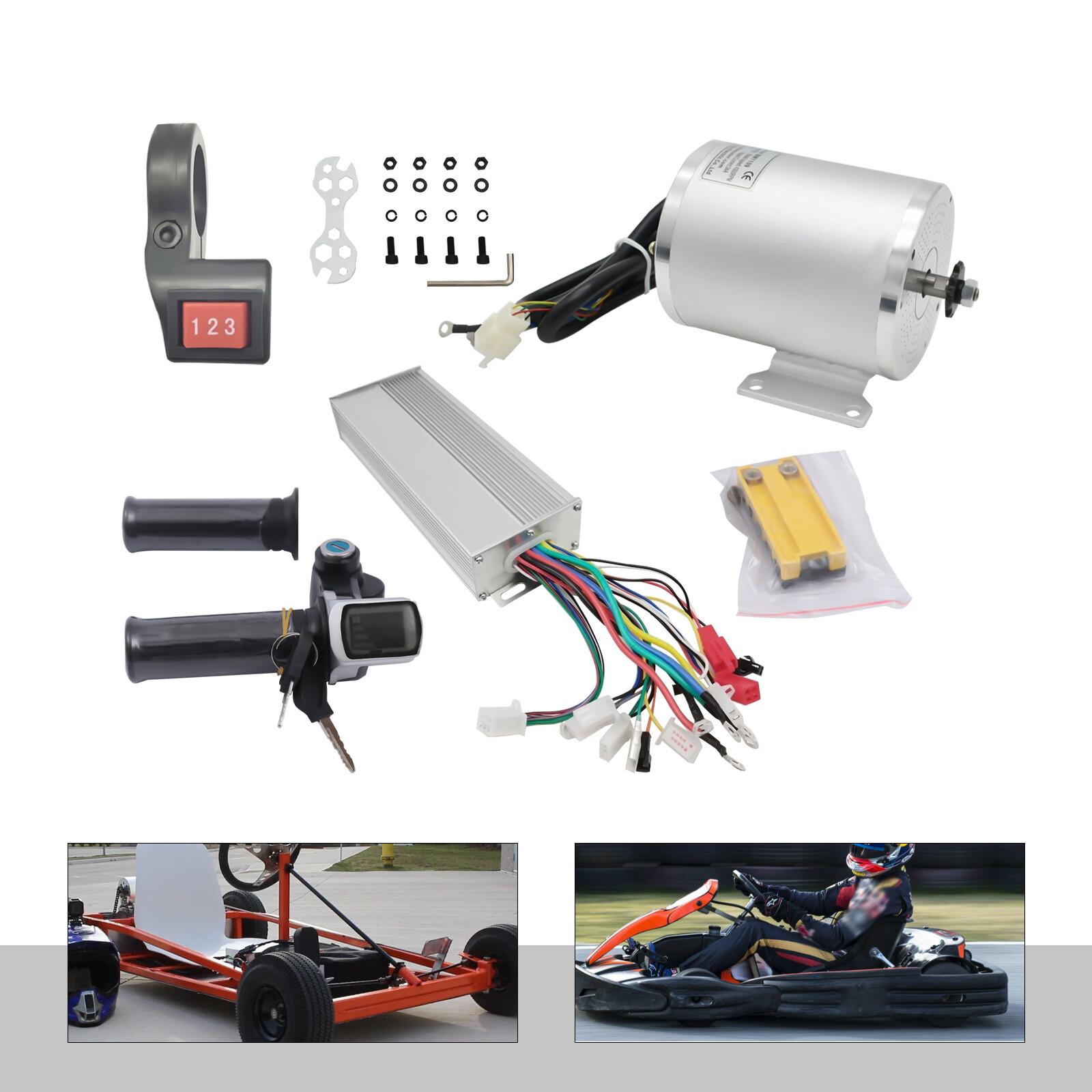 48V 2000W Electric Brushless Motor Conversion Controller Kit For Go-kart Scooter