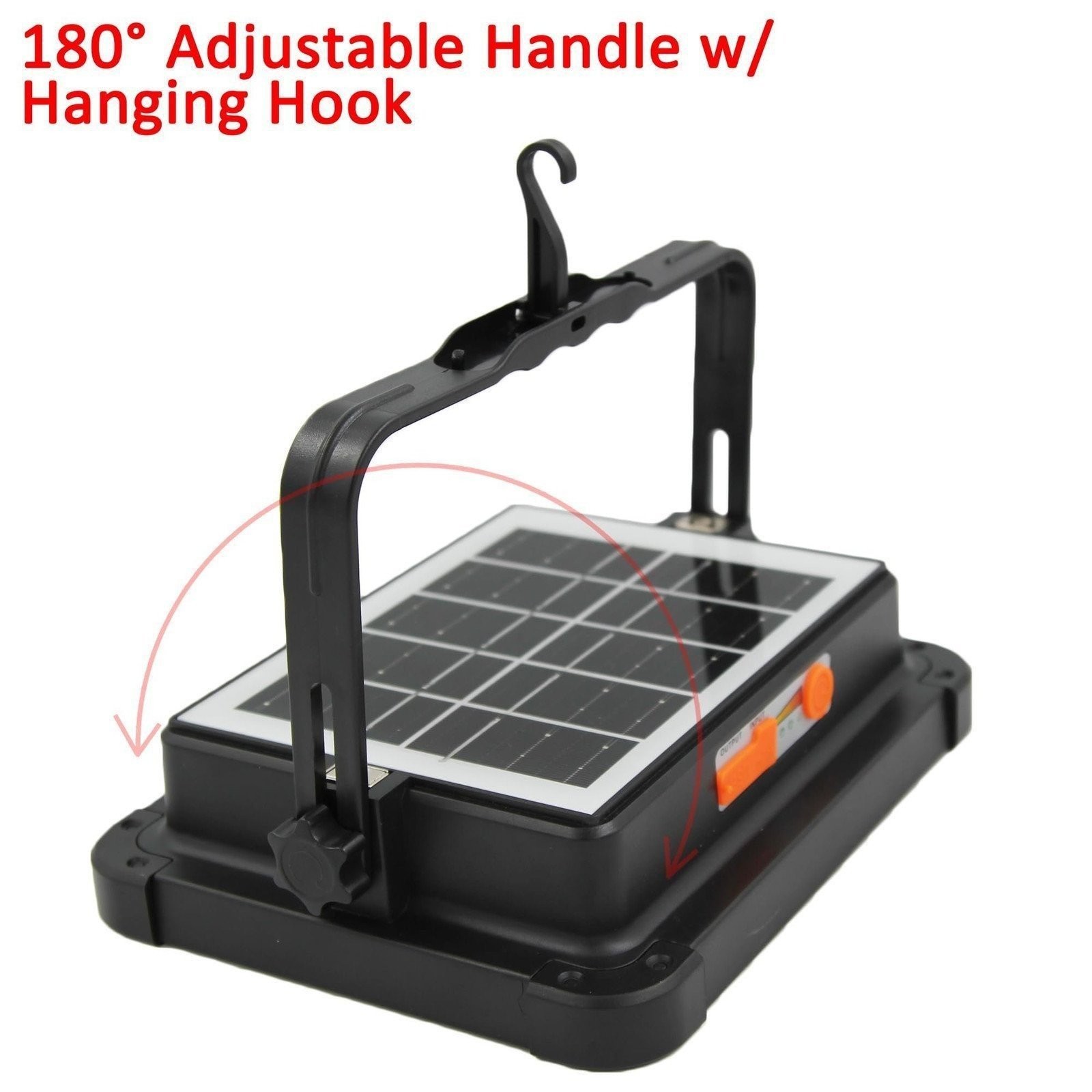 Portable Outdoor Rechargeable Solar Panel LED Work Light Waterproof Floodlight