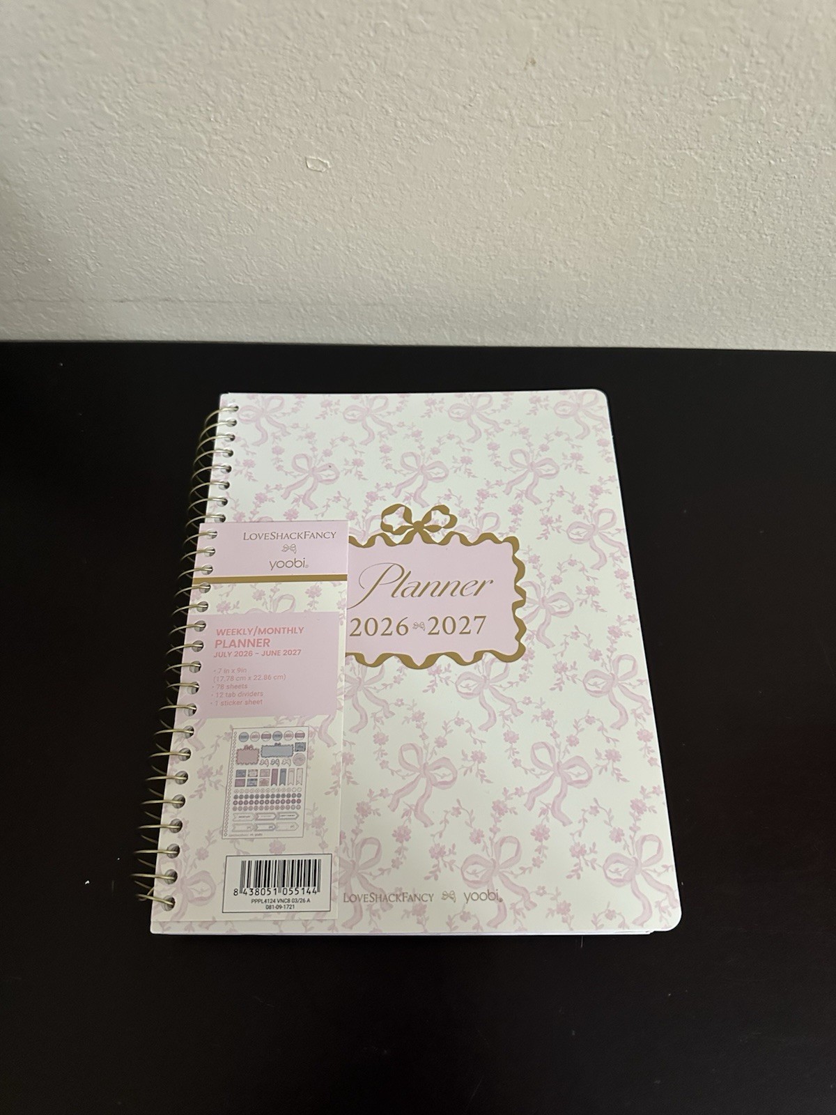 Love Shack Fancy X Target Yoobi Coquette Bow 2026-2027 Planner