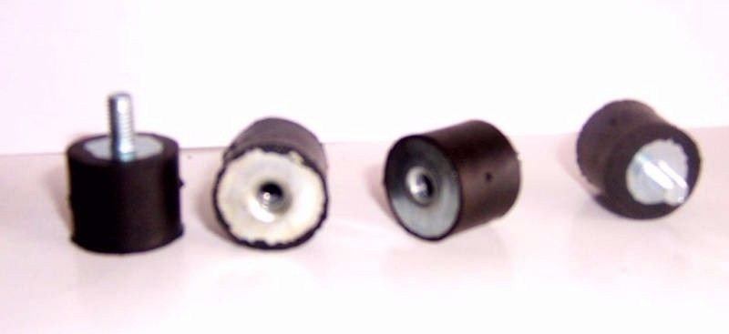 4 Male/Female Rubber Isolator Mounts 3/4″ dia x 5/8″ thick w/ 10-32 x 3/8″ Stud