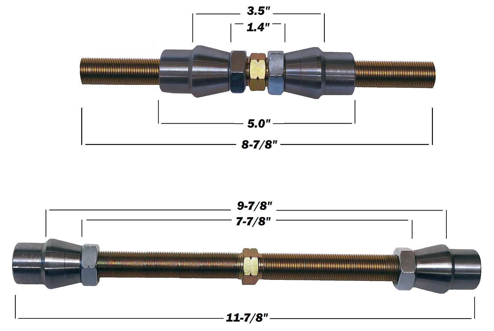 3/4 Adjustable Chromoly Turnbuckle Rod End Heim Joints (Fits 1-3/8 x .120 Tube)L