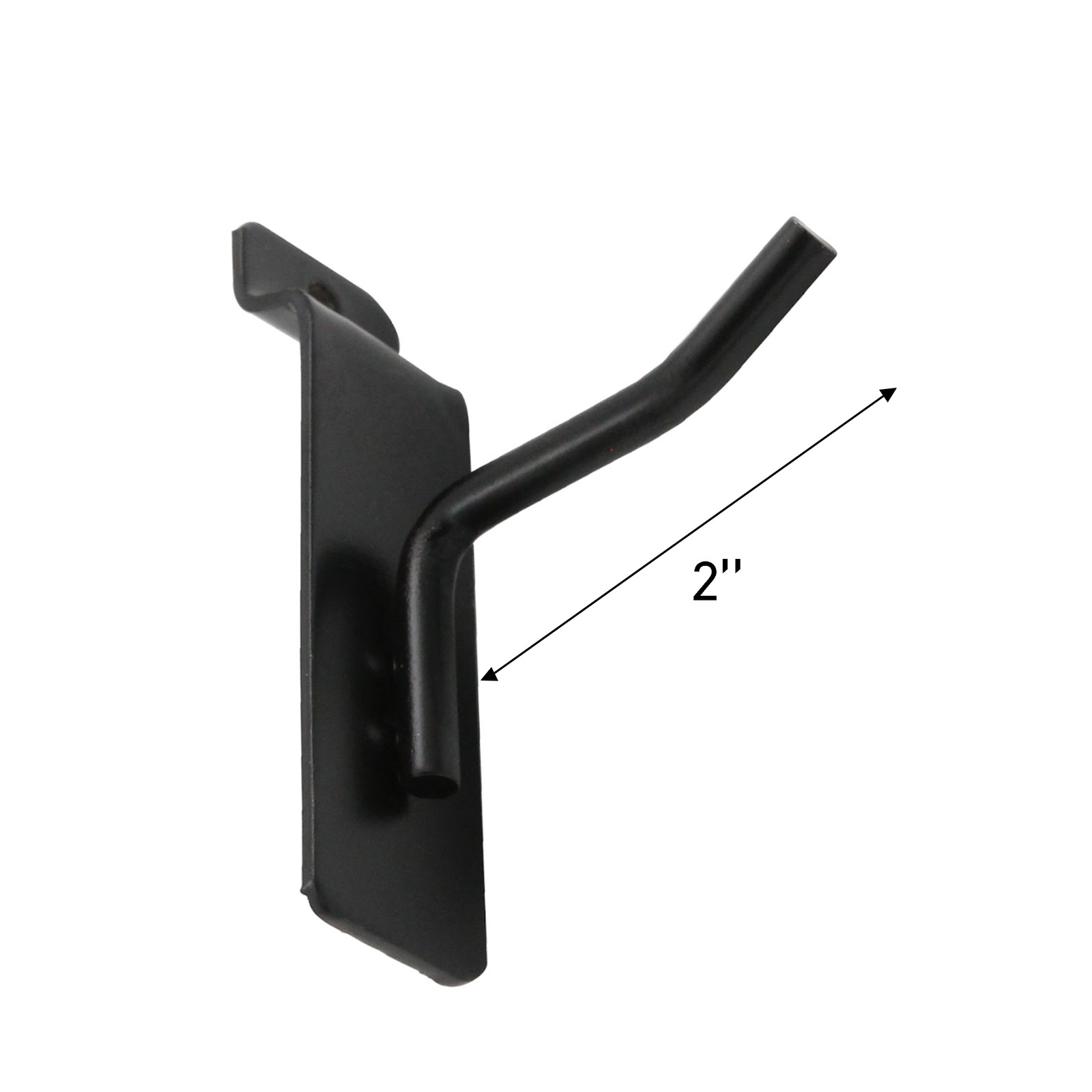 SSWBasics Slatwall Accessories: 2″ Black Slatwall Hooks, 25 Count – Premium