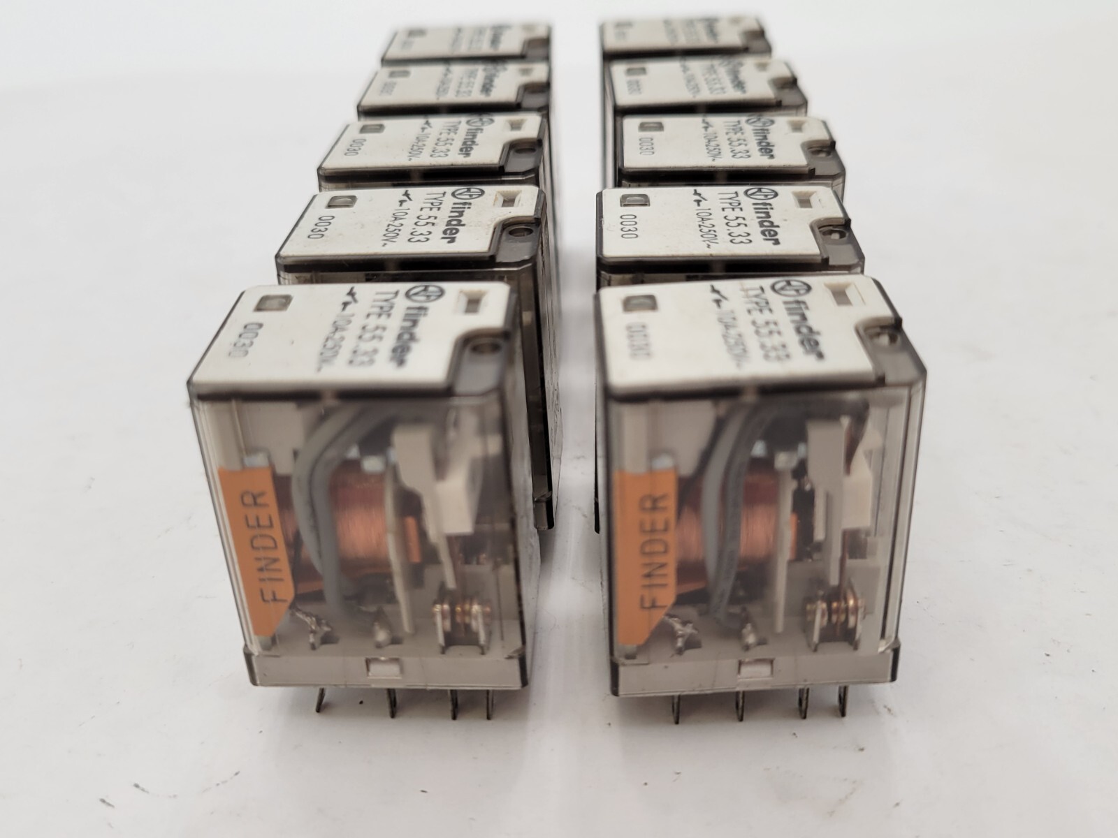 10Pc Finder 55.33 General Purpose Relay Plug-in Mount 10A 250VAC 3PDT Coil 24V
