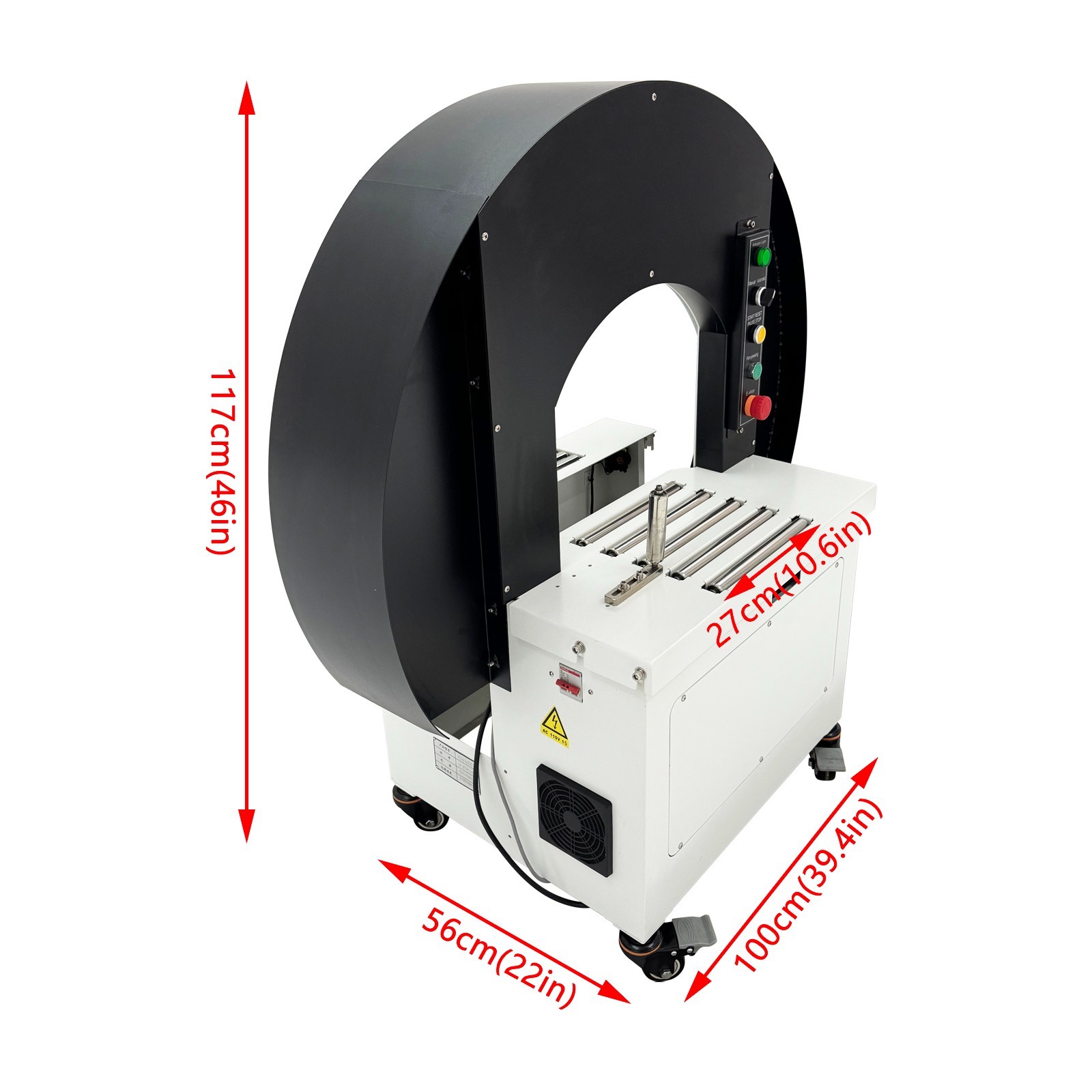 Heavy-Duty 110V Semi-auto Wrapping Machine 350W Semi-automatic Stretch Film Wrap