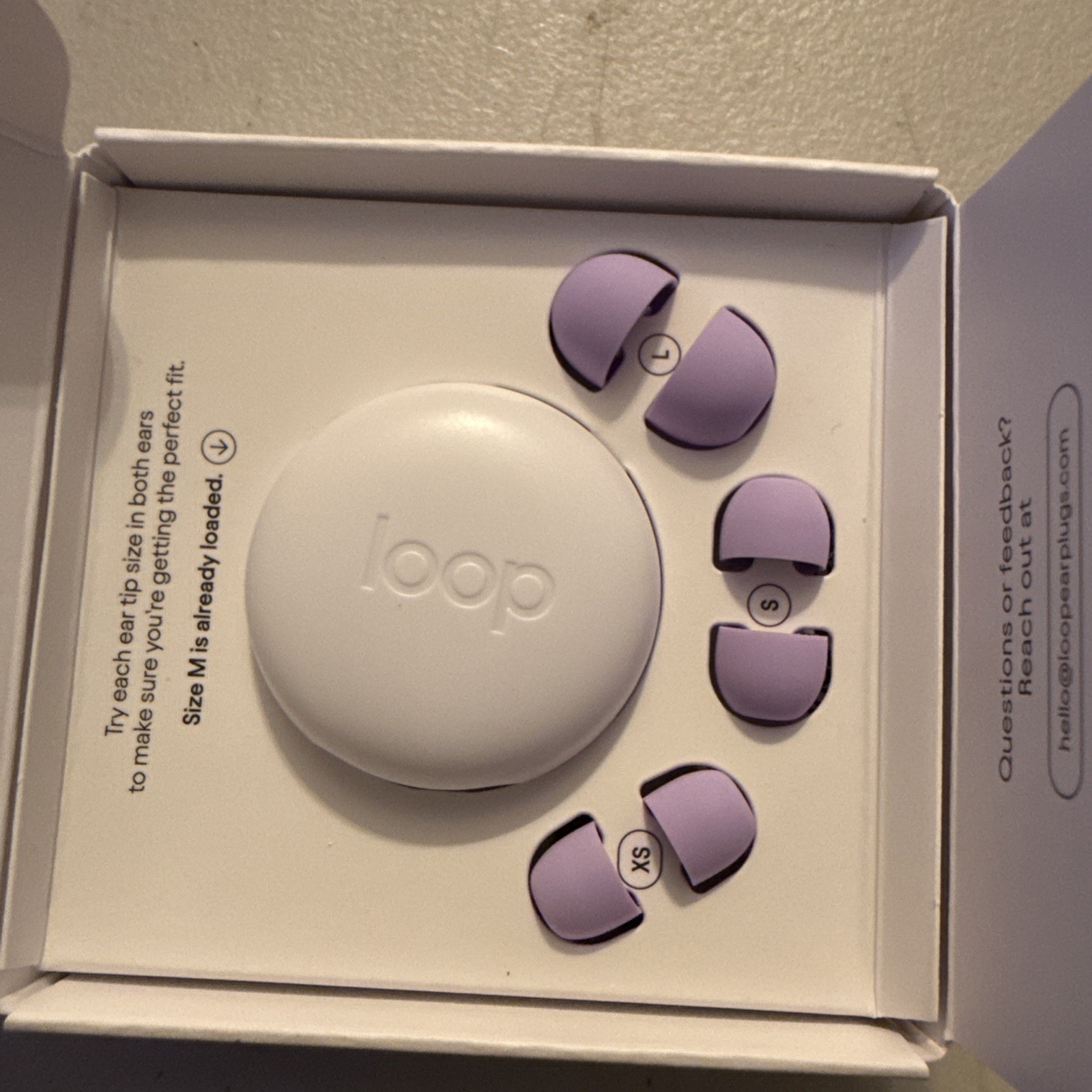 Loop Quiet 2 Ear Plugs 24dB SNR Reusable Sleep Focus Travel w/ Case Violet