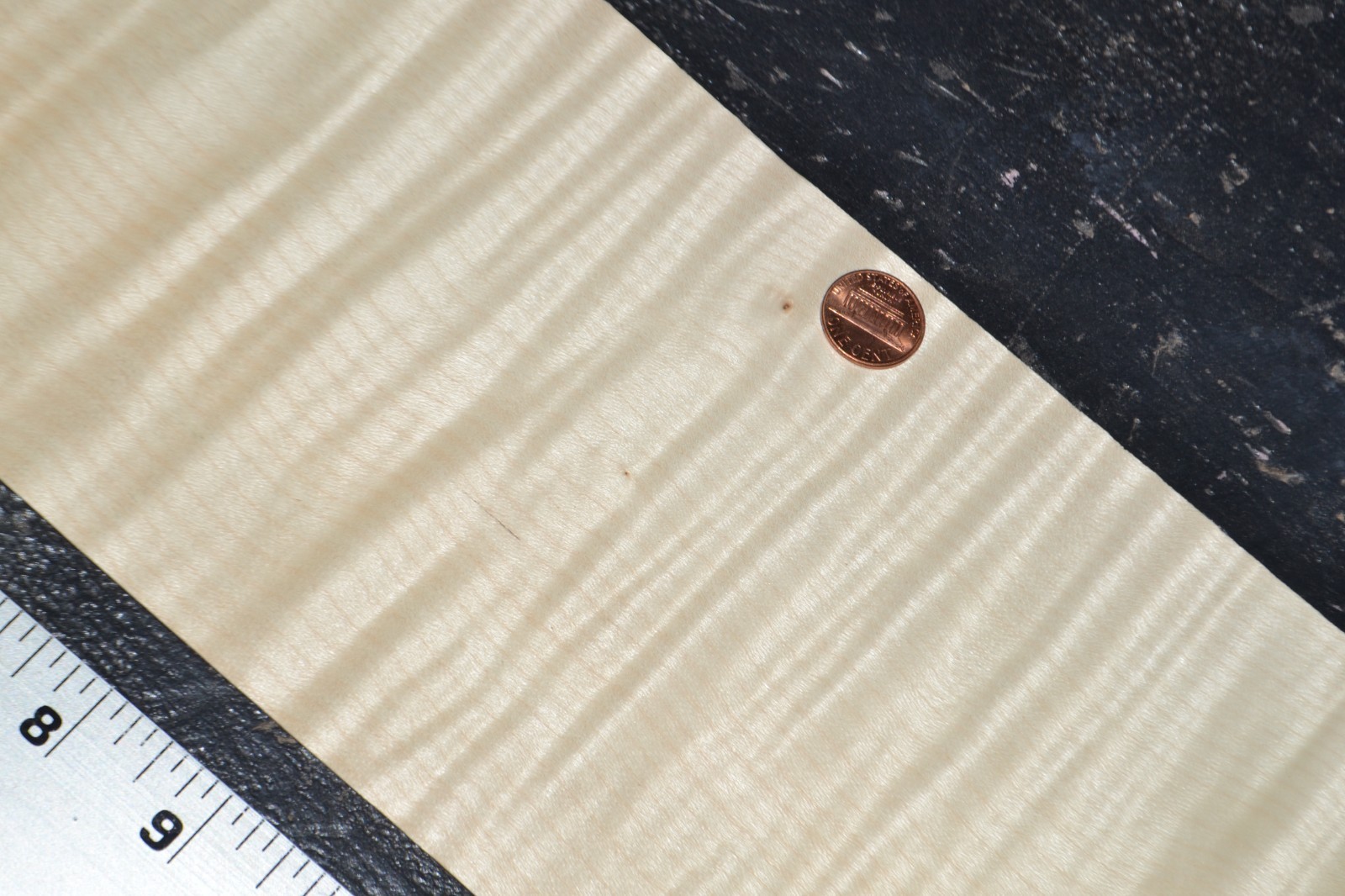 Flame Maple Raw Wood Veneer Sheet 5 x 41 inches 1/42nd BLEMISHED 35137-82
