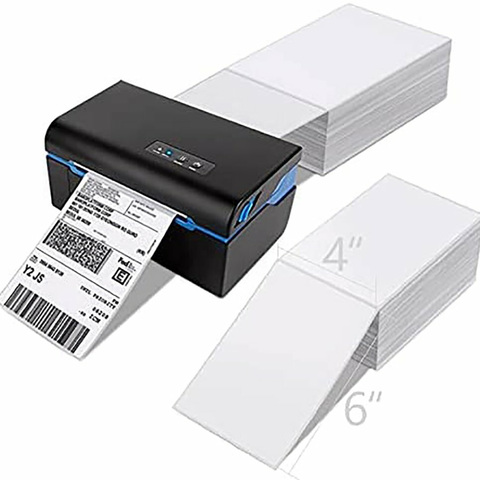 4″x6″ Fanfold Direct Thermal Shipping Labels For Zebra Rollo MUNBYN Printer 500