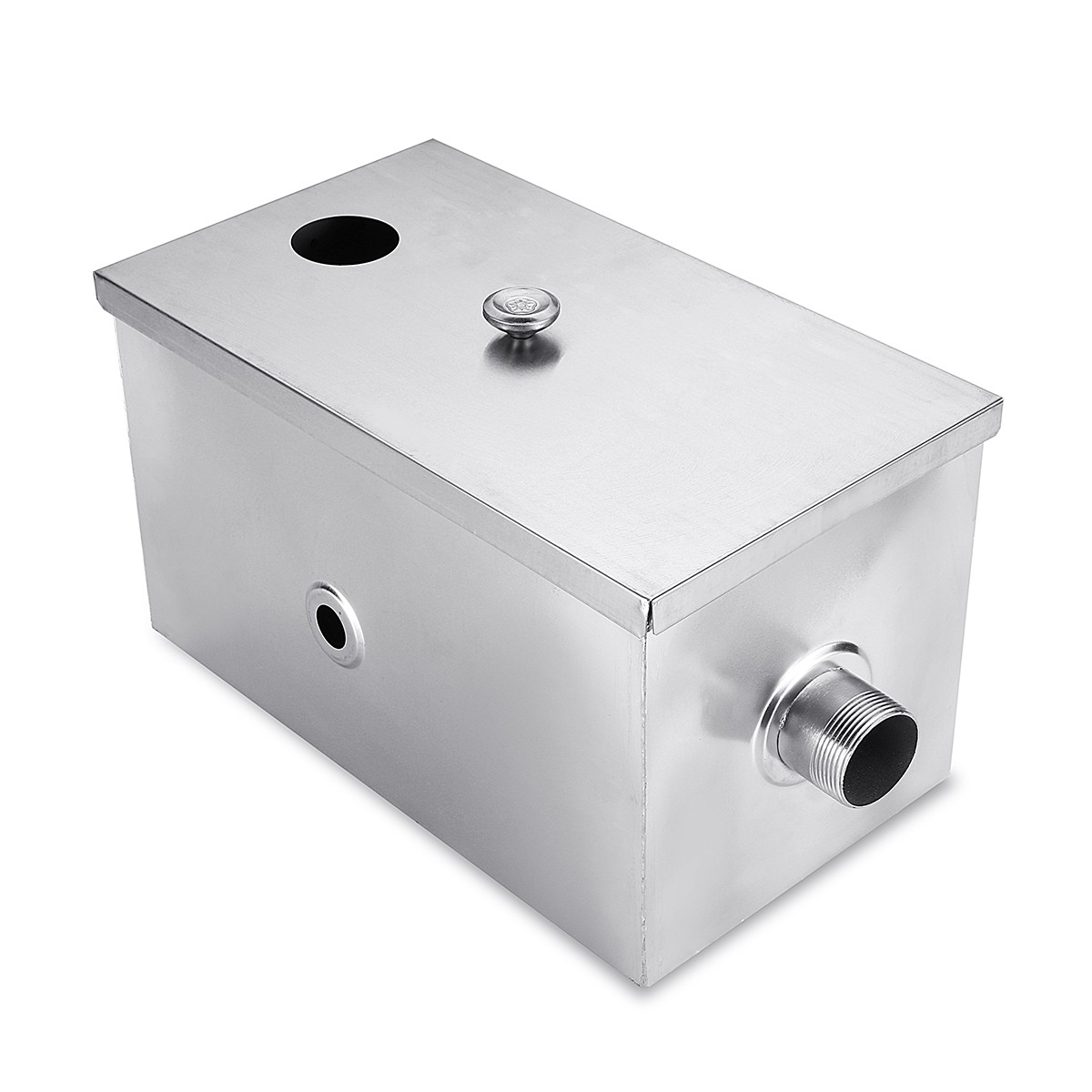 Commercial Grease Interceptor Grease Trap 8LB 5GPM Stainless Steel Interceptor