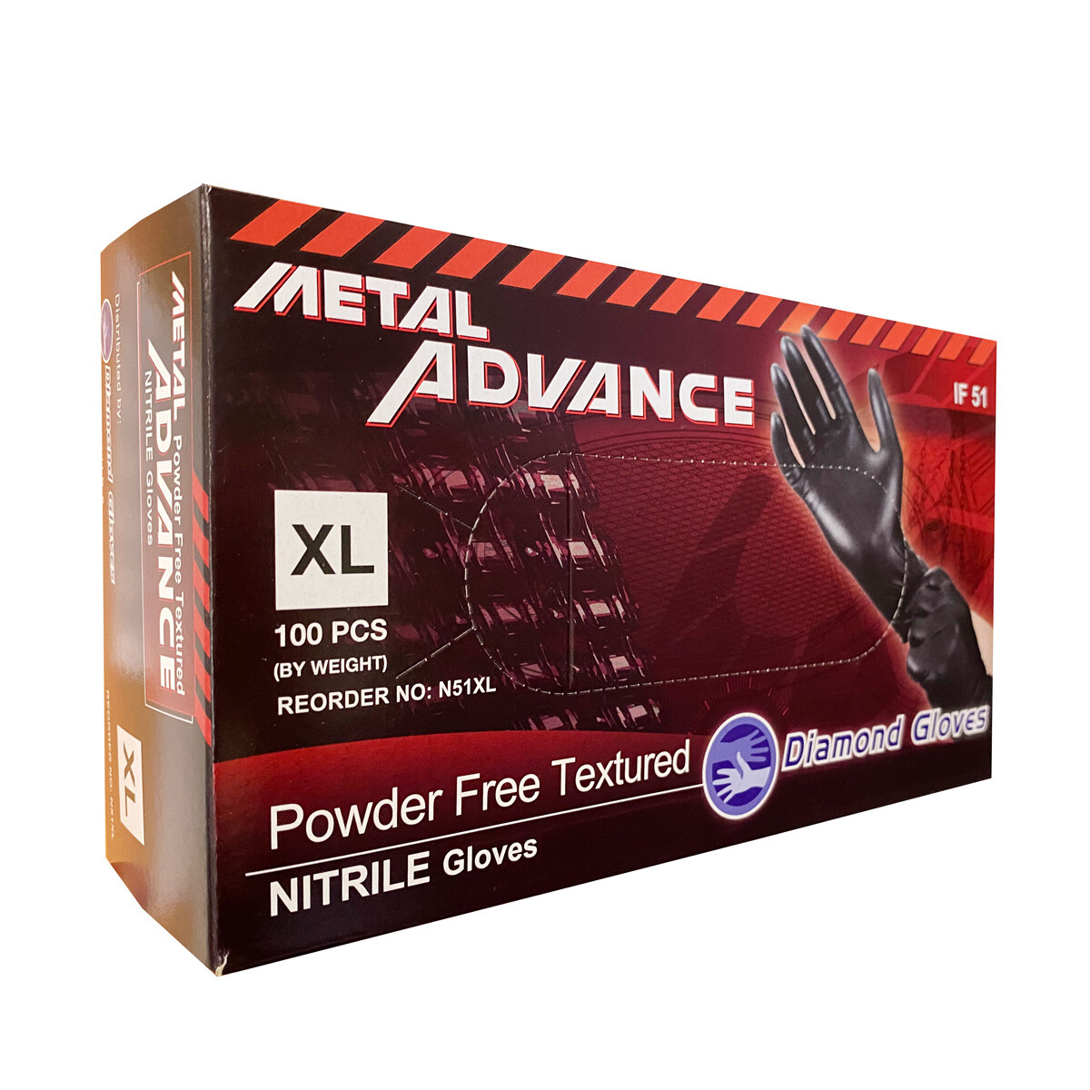 Advance Nitrile Exam Gloves 5mil, Black 1000 Pieces New (S M L XL)